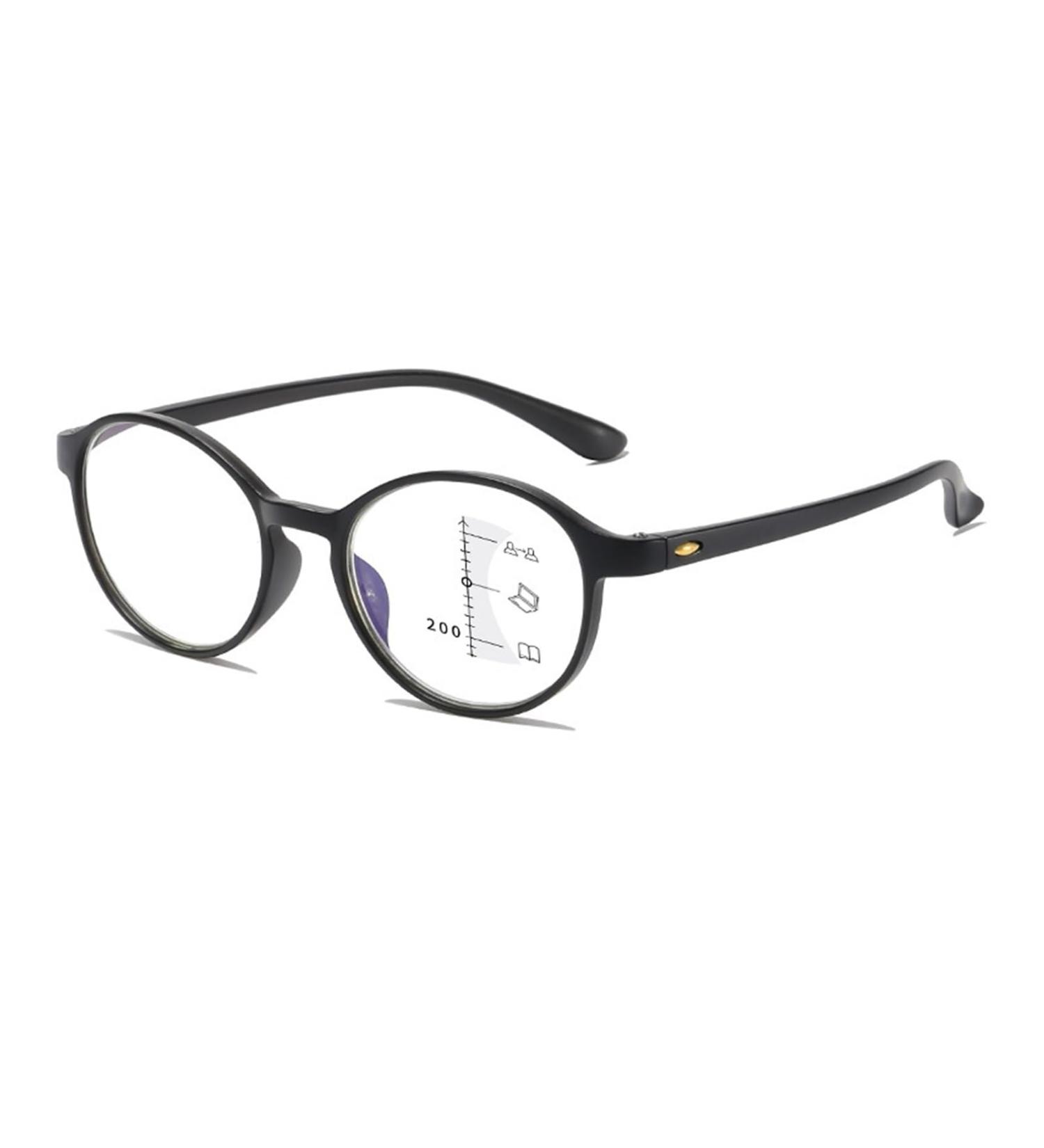 Ultra-Light Anti-Blue Light Reading Glasses for Seniors - High-Resolution Progressive Multifocus Sand Black Frame Size 2.50 - Buy Online on GoSupps.com