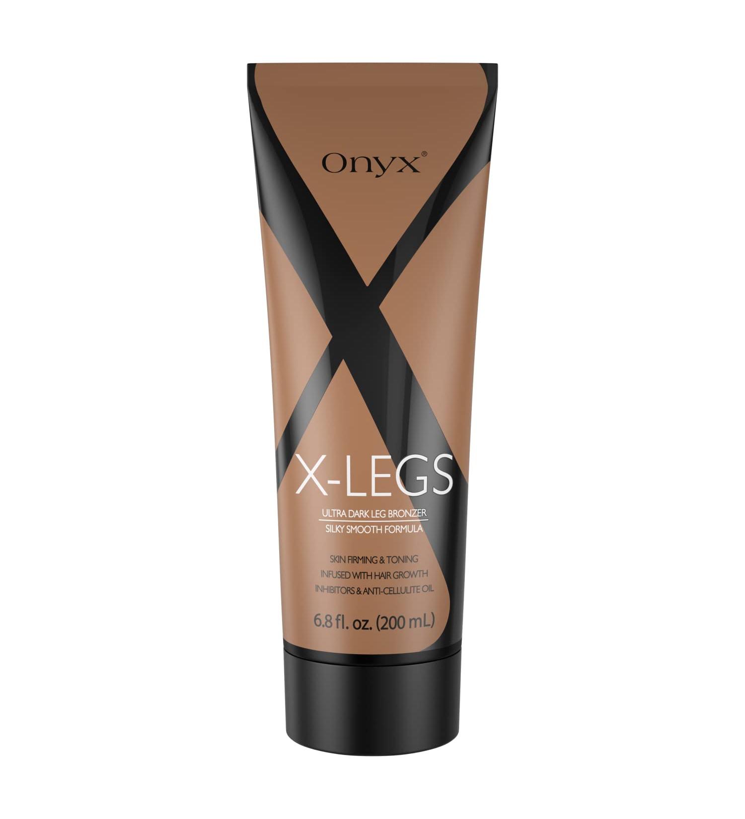 Onyx X-Legs Ultra Dark Leg Bronzer - Indoor/Outdoor Tanning Lotion | Hair Growth Inhibitors | Anti-Cellulite Oil | Skin Firming | Extreme Body Bronzer - Buy Online on GoSupps.com