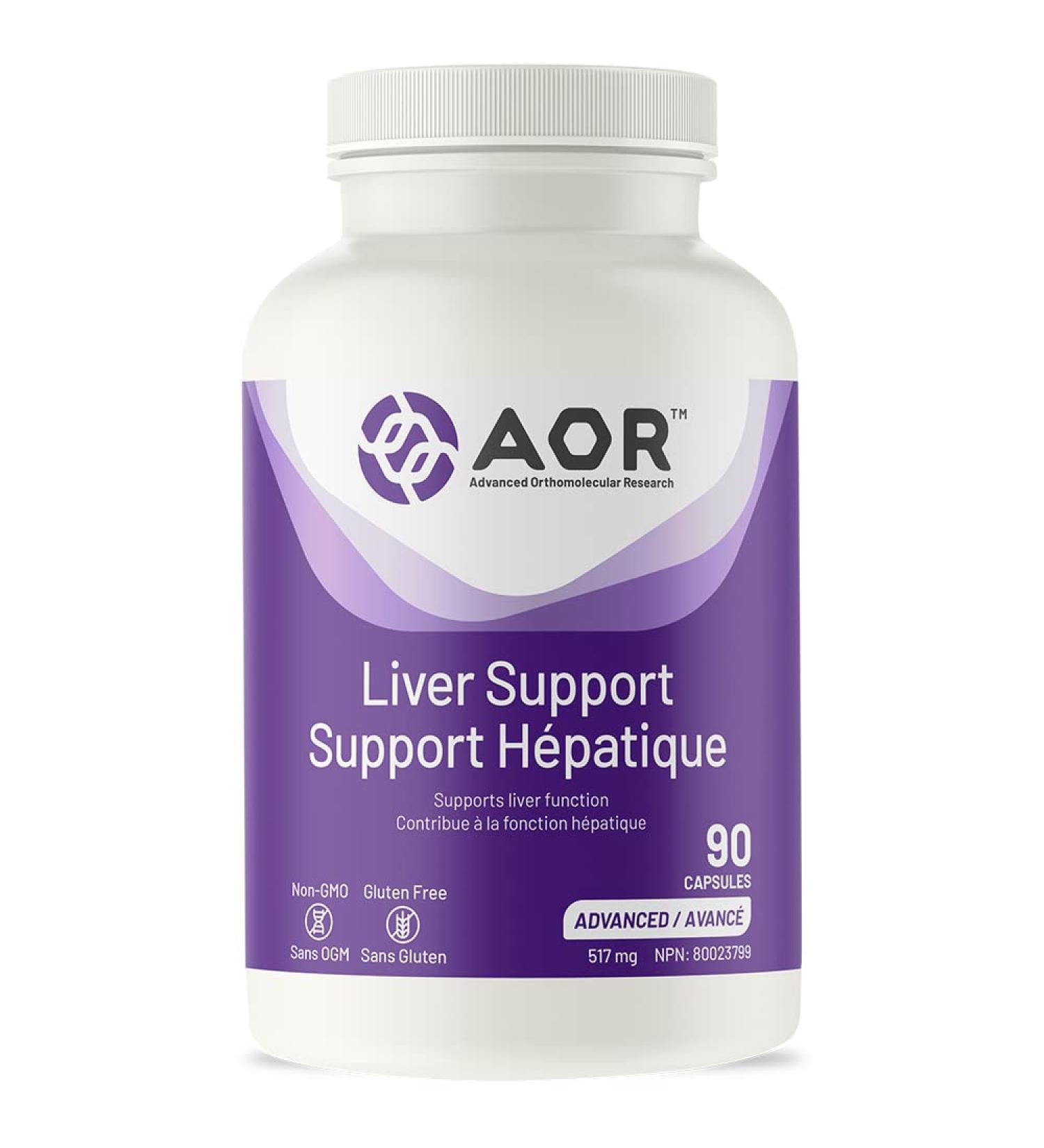 AOR - Liver Support 517mg 90 Capsules - Helps to Support Liver Function - Liver Health and Detoxification Supplement - Liver Health Formula - Liver Support Supplement - Antioxidant Supplement - Buy Online on GoSupps.com