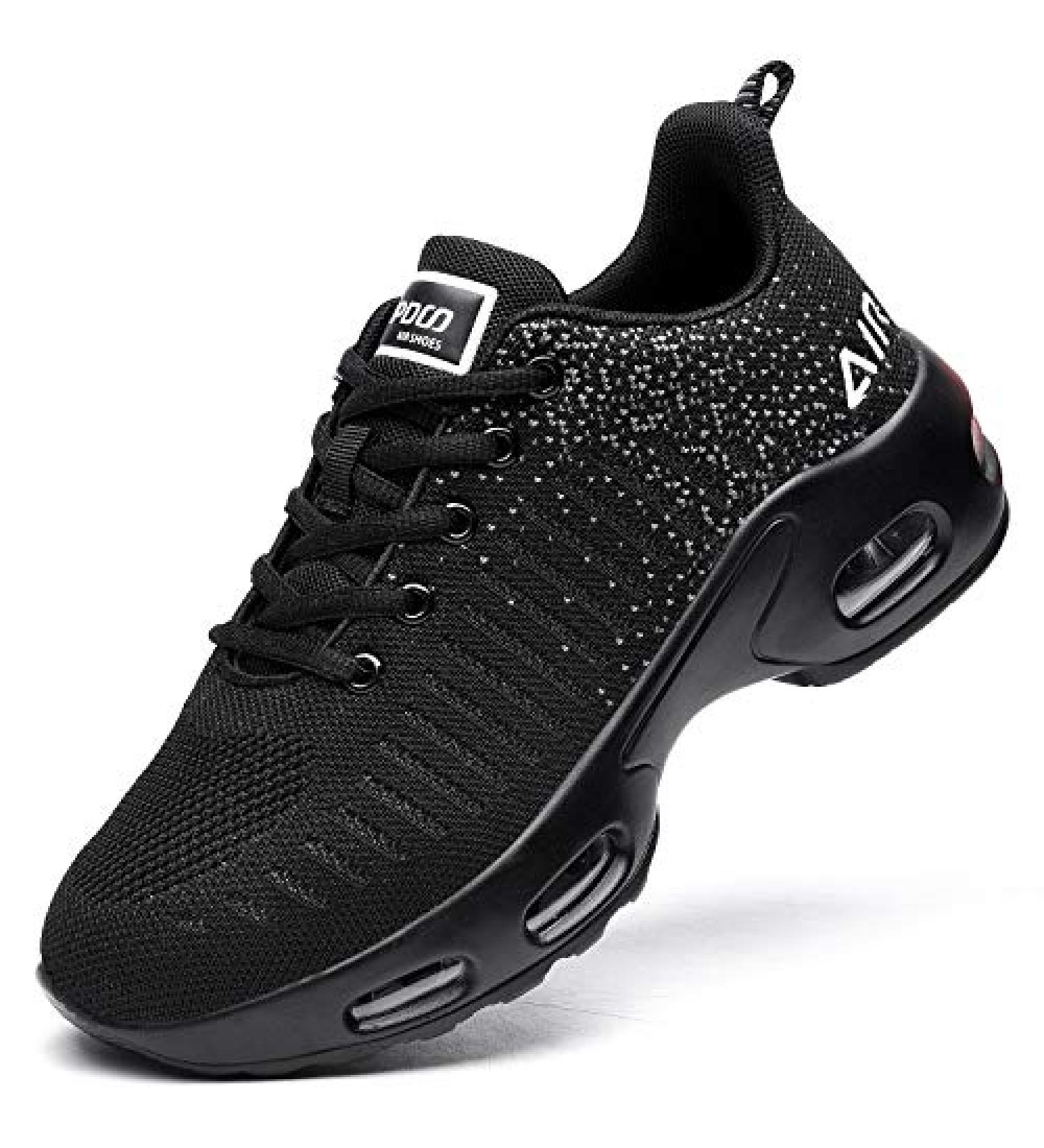 QAUPPE Women's Lightweight Air Sports Walking Sneakers US 5.5-11 B(M) 6 - Allblack - Buy Online on GoSupps.com