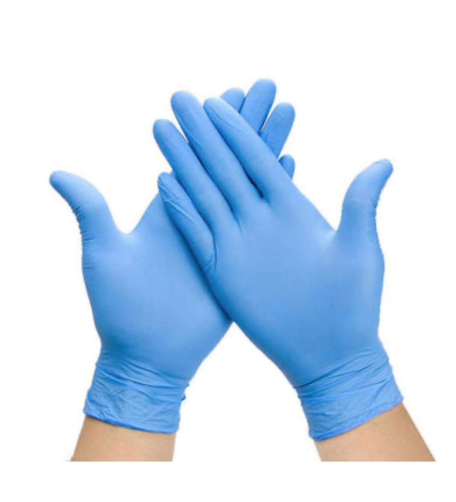 100PCS Disposable Hand Covers Blue Nitrile Hand Covers for Food Dust Free for Crafts Painting Gardening Cooking