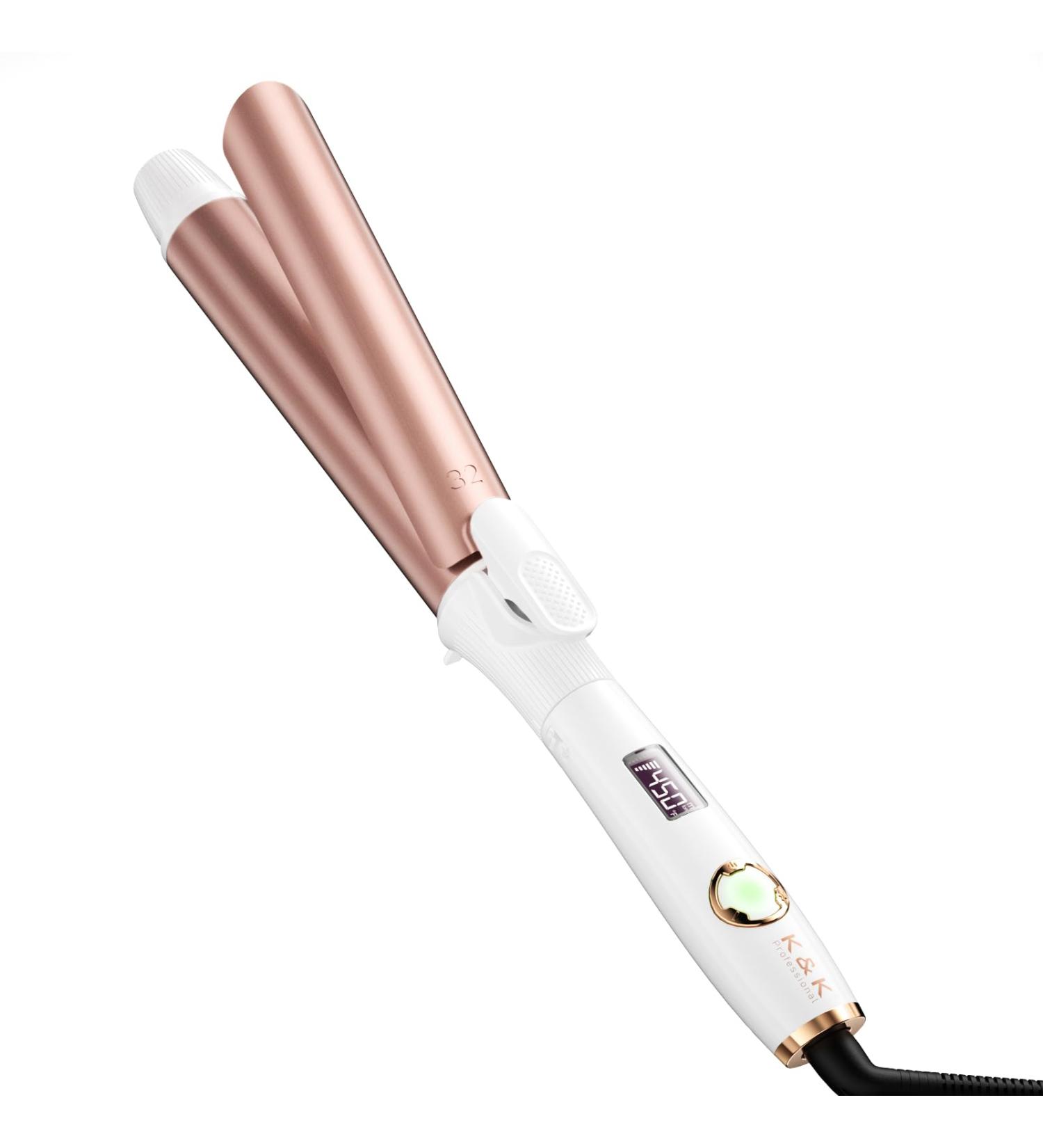 K&K 1.25 Inch Ceramic Curling Iron - Nano Titanium Hair Curler with MCH Heater & Auto Shut Off - Digital Display for Perfect Curls - Buy Online on GoSupps.com