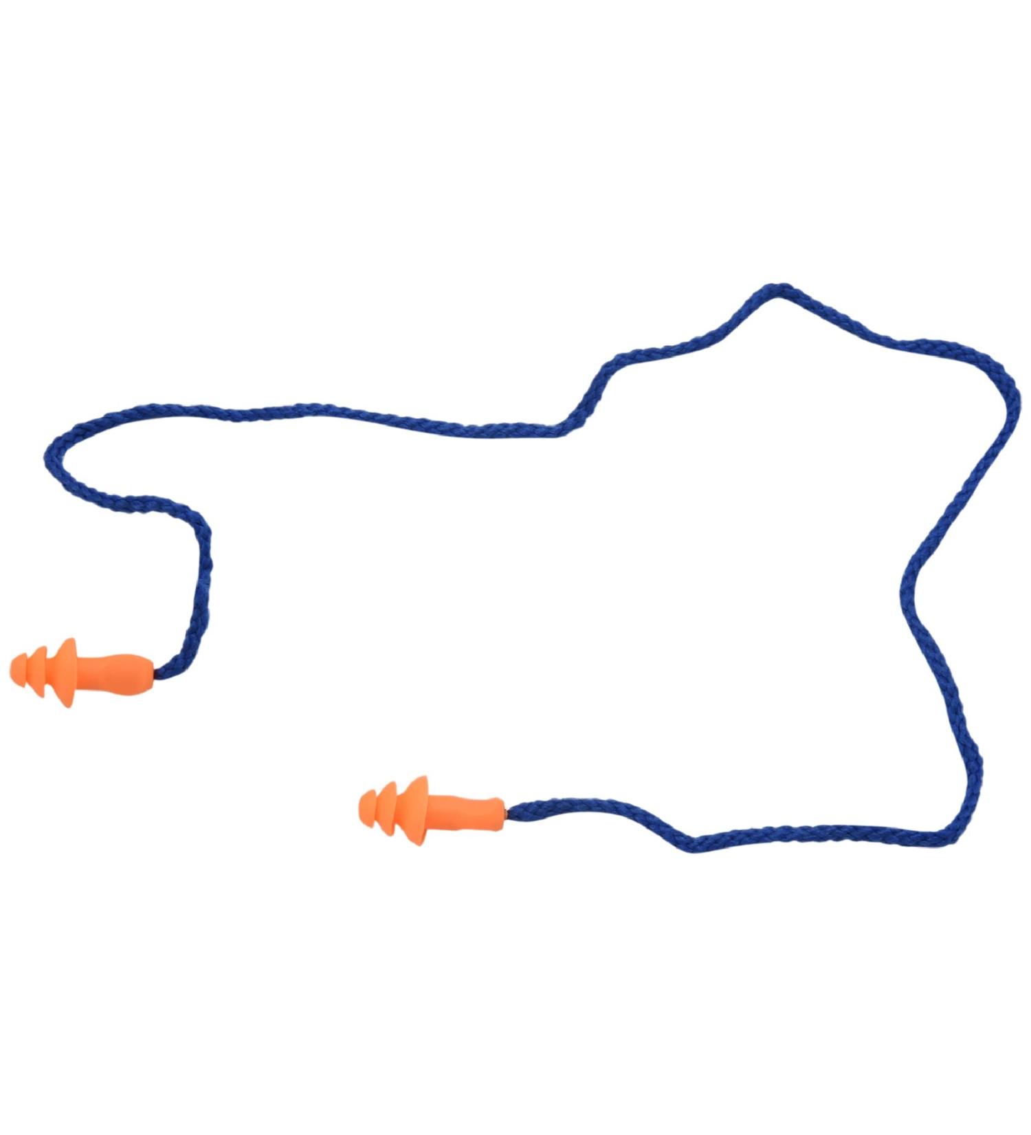 Fattoz 10 Pcs Silicone Soft Ear Plugs - Hearing Protection With Cord - Noise Reduction for Work Home Sleeping Blue Orange - Buy Online on GoSupps.com