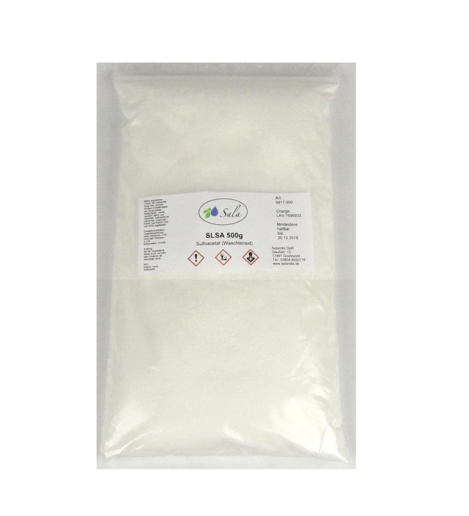 Buy SALA SLSA Sodium Lauryl Sulfoacetate 500g Bag - Premium International Shipping for Eco-Friendly Personal Care - Buy Online on GoSupps.com