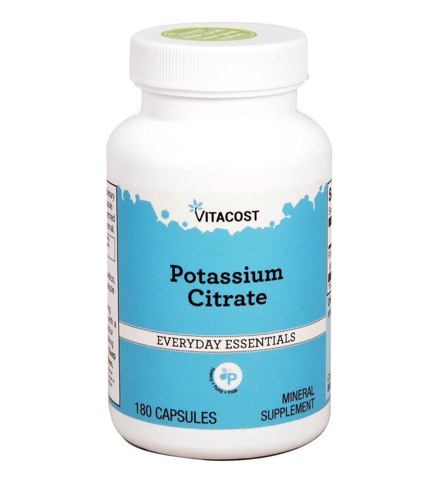 Vitacost Potassium Citrate - 99 mg - 180 Capsules