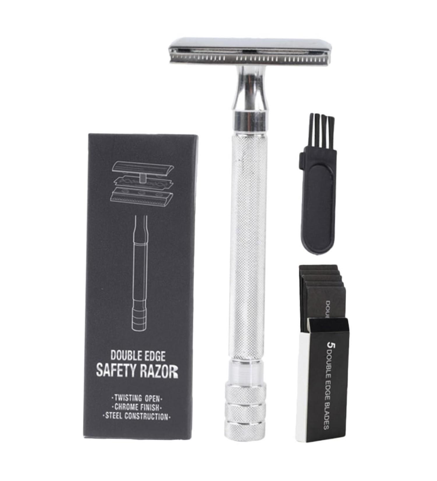 Frcolor Manual Rudder Razor Shaver Set - Silver Nose Hair Trimmer & Grooming Kit for Men - 1 Pack - Buy Online on GoSupps.com
