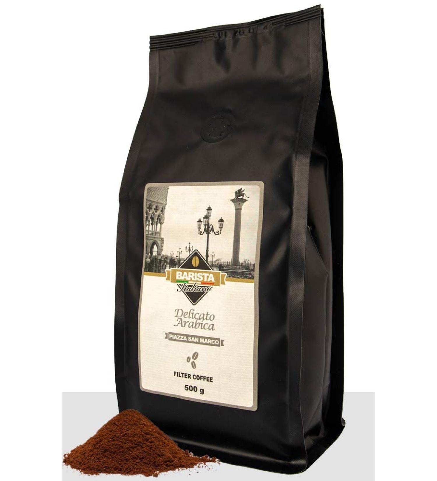 Barista Italiano Ground Coffee - 100% Finest Colombian Arabica (500g Filter Coffee) - Buy Online on GoSupps.com