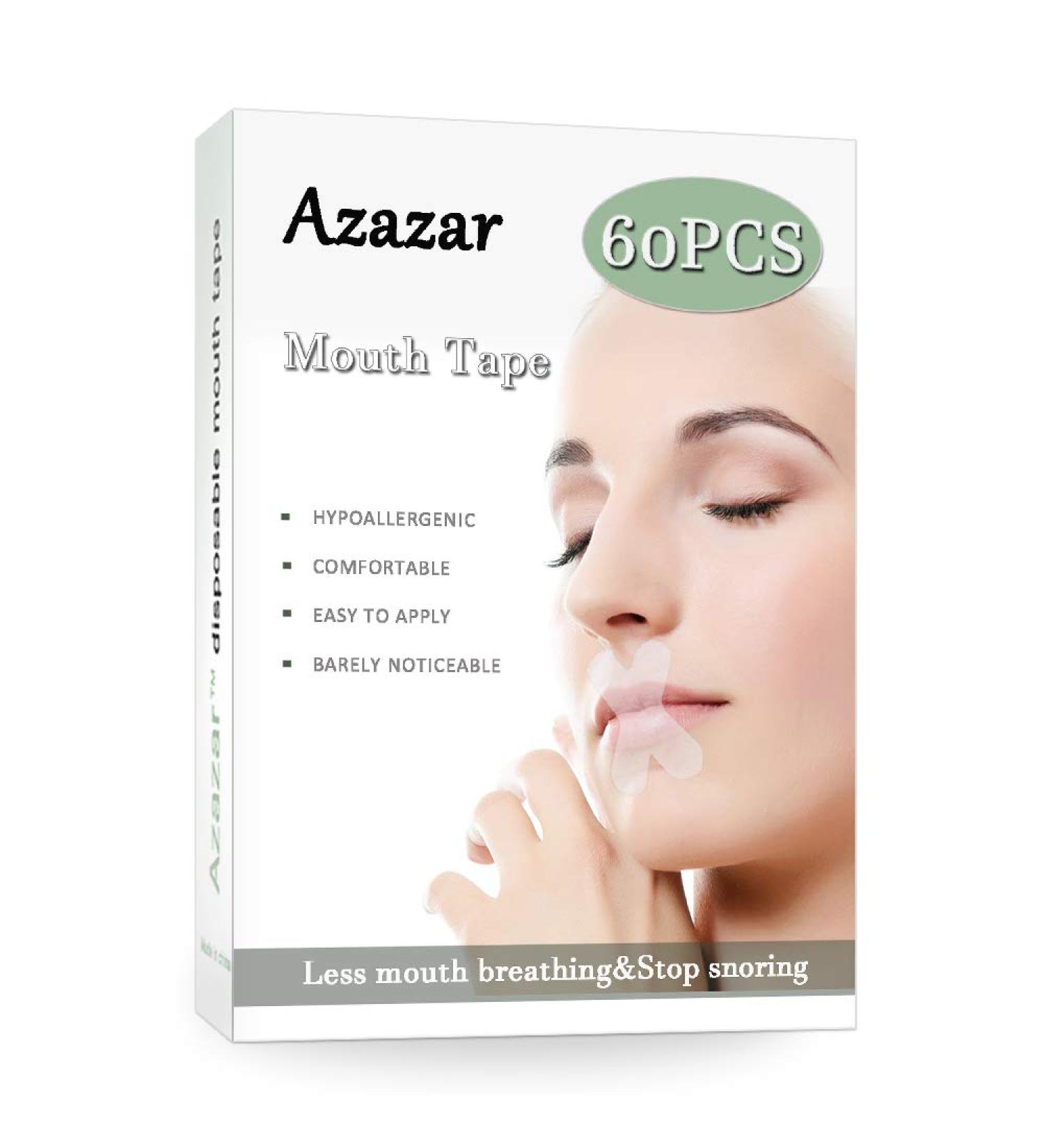 Azazar Gentle Sleep Tape - 60 Mouth Sleep Strips for Nose Breathing, Mouth Breathing & Snoring - Buy Online on GoSupps.com