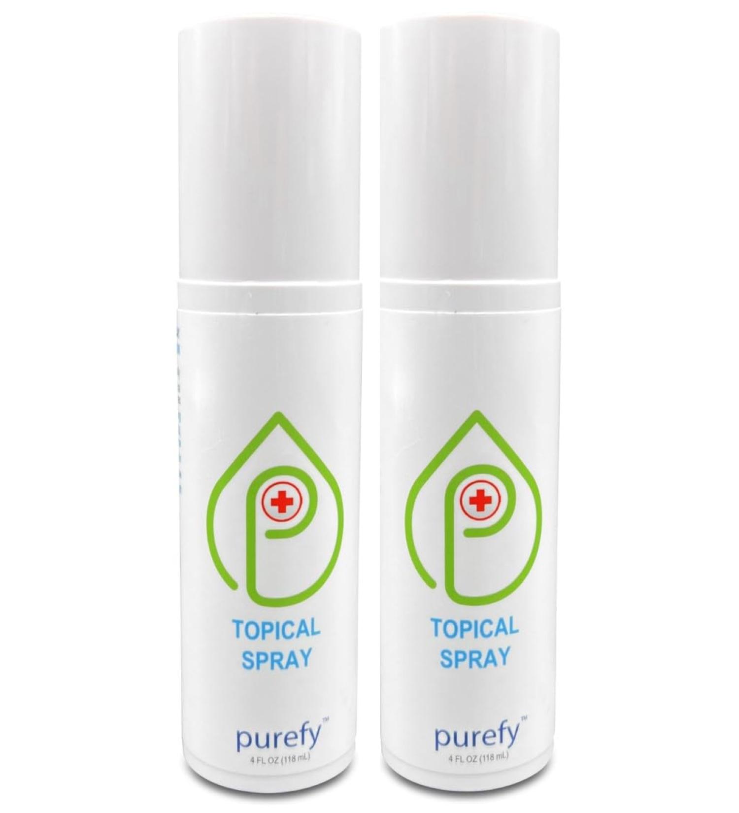 Topical Spray 4oz (2pk) | Soothing Face & Body Skin Spray | Purefypro HOCL Technology | Natural Relief for Redness Irritations and Dry Skin - Buy Online on GoSupps.com