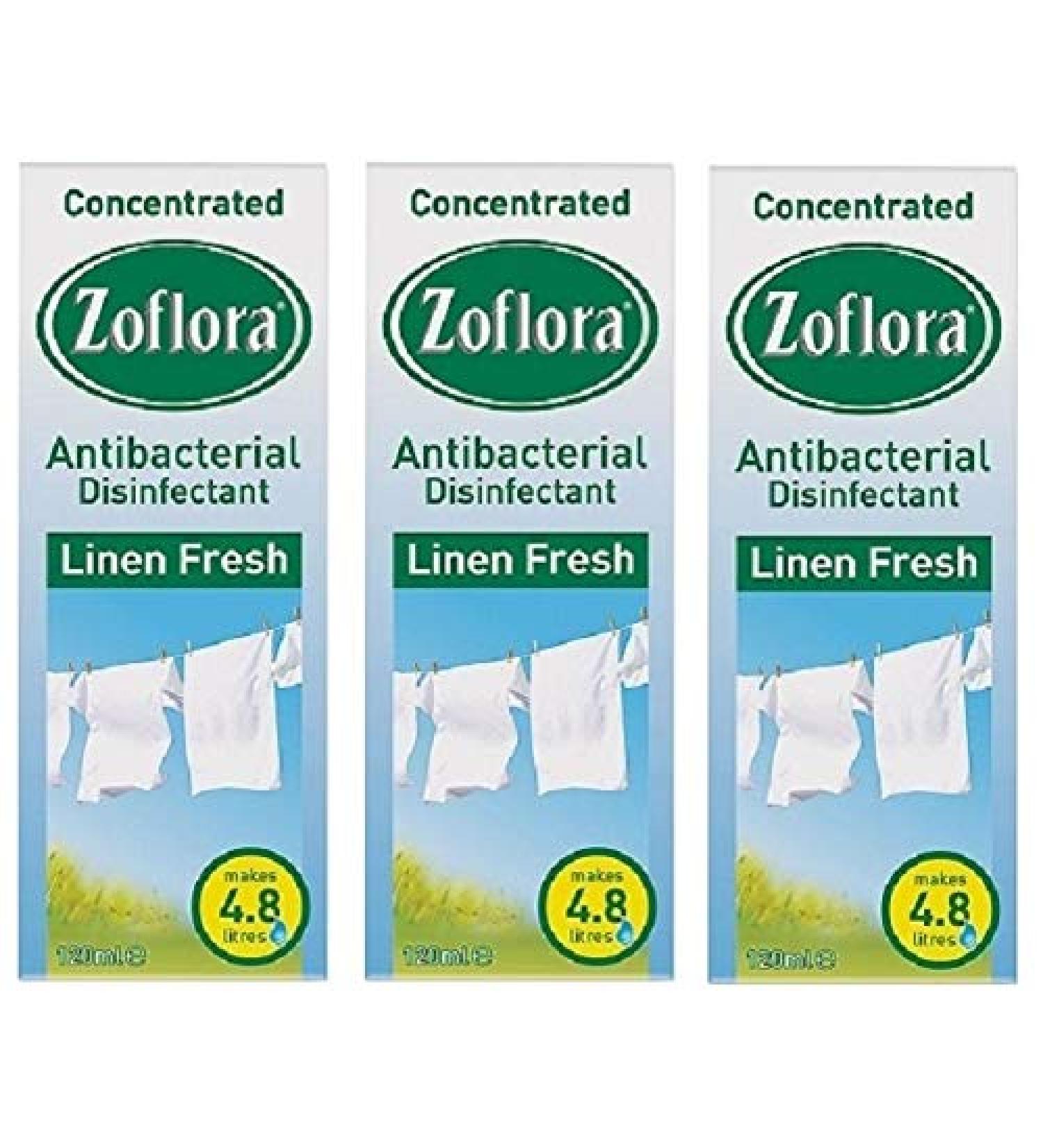 Zoflora Antibacterial Disinfectant 120ml Linen Fresh by Zoflora