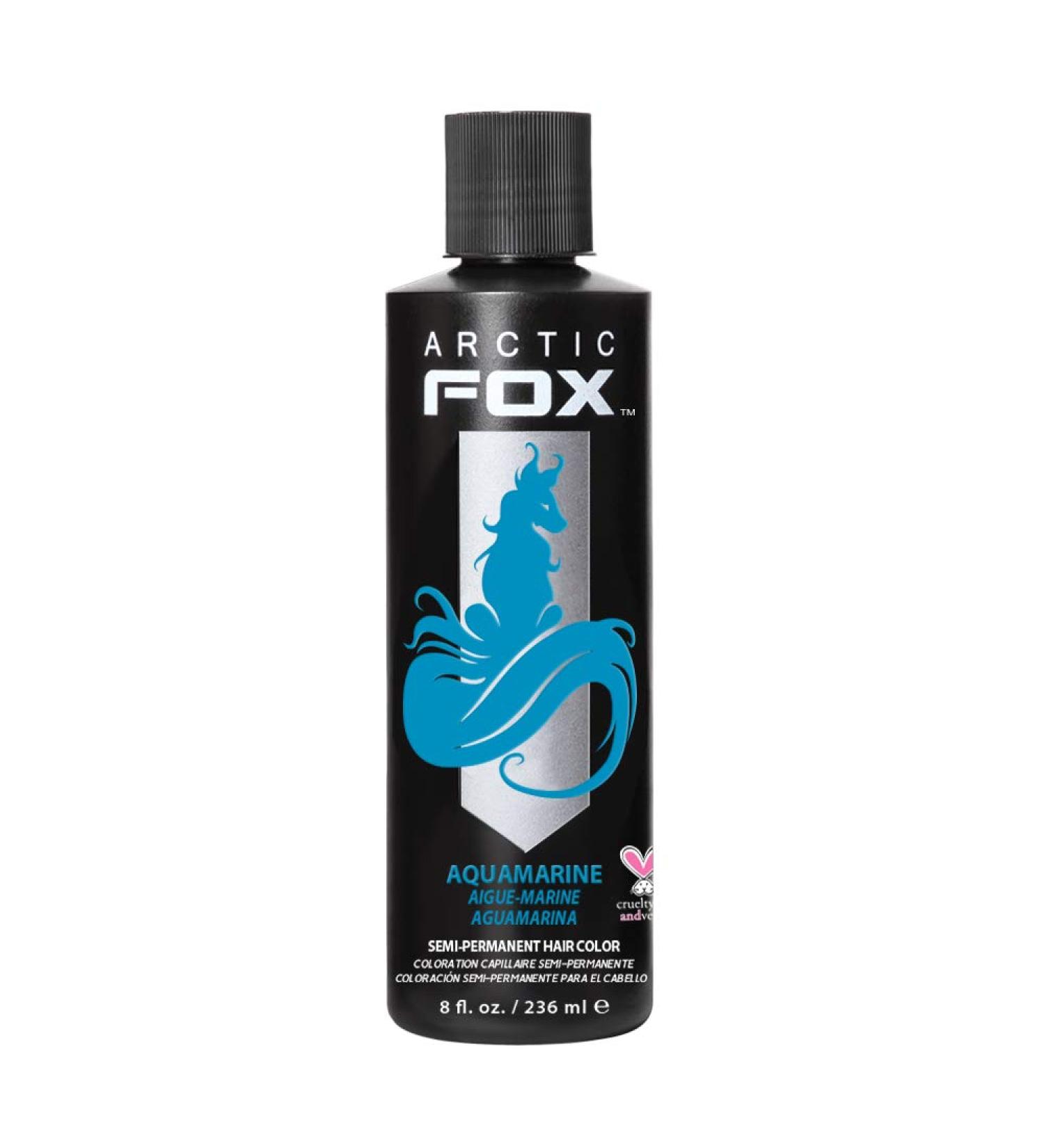 ARCTIC FOX Aquamarine Semi-Permanent Hair Color Dye - Vegan & Cruelty-Free (8 Fl Oz) - Buy Online on GoSupps.com