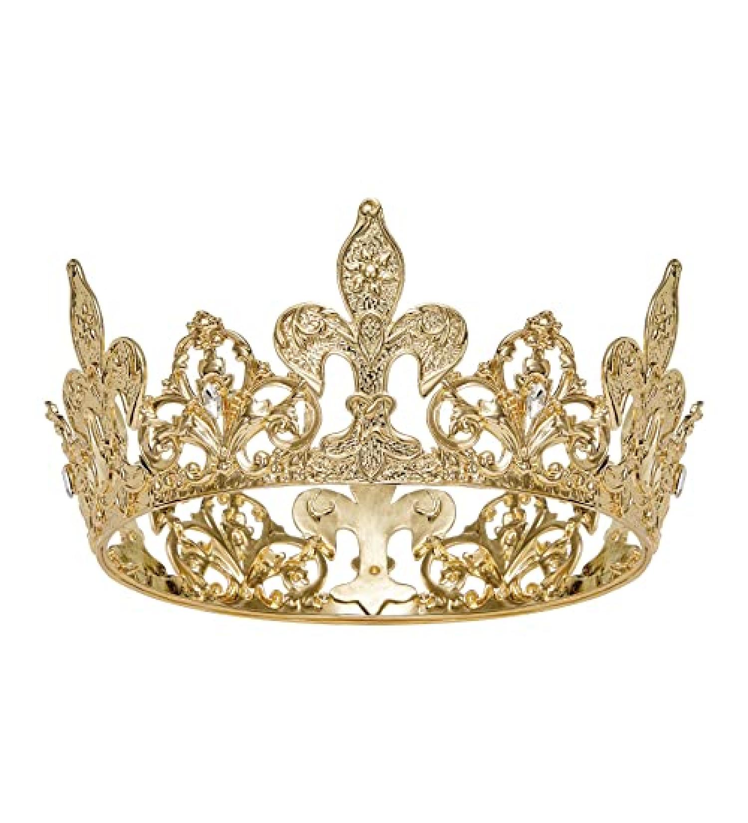 SWEETV Gold Queen Crown for Women - Wedding, Pageant & Costume Party Accessory for Birthday, Halloween, Baby Shower - Buy Online on GoSupps.com
