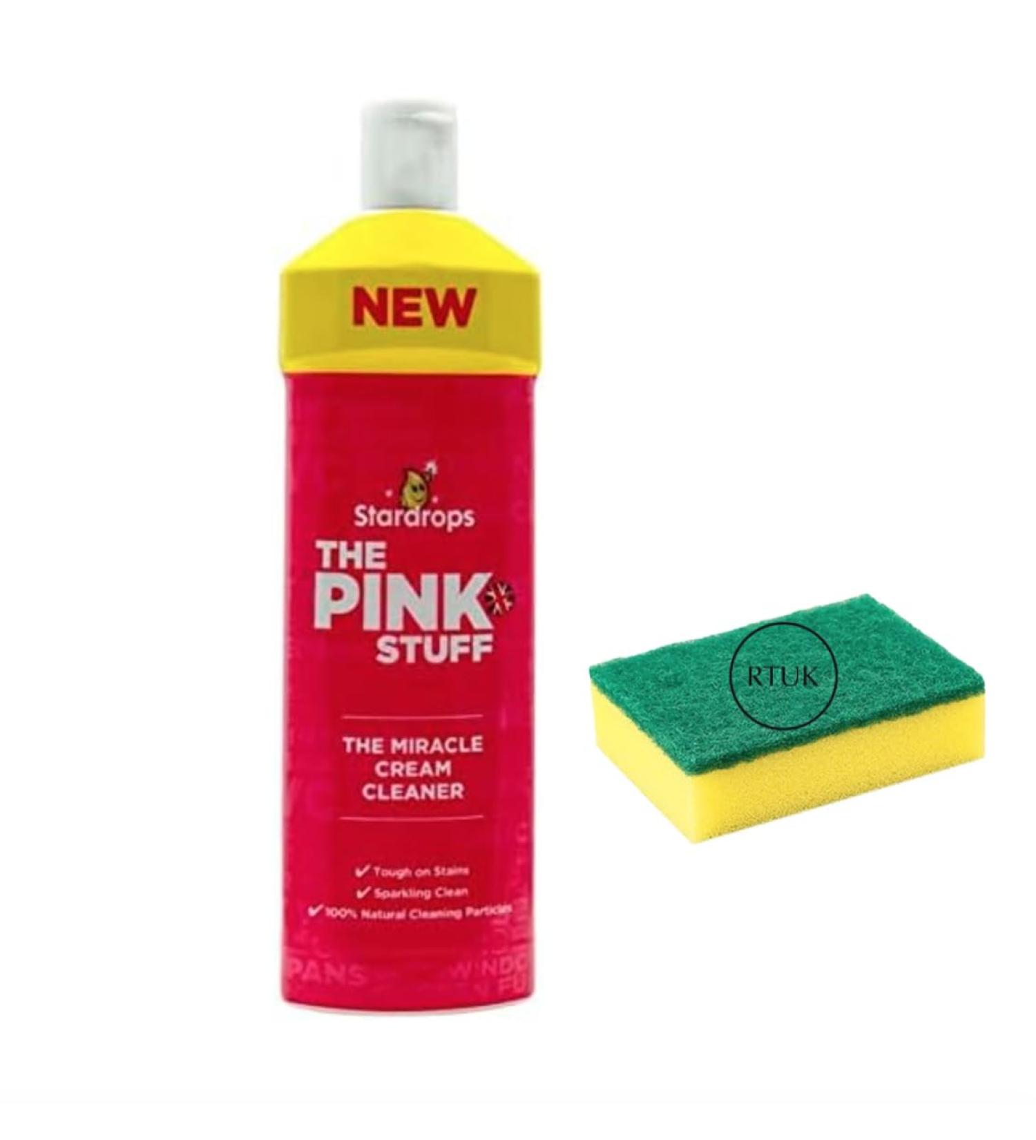 RTUK 500ml Household Multi-Purpose Anti Bacterial The Pink Stuff Miracle Cleaning Cream for Window/Stains/Floor/Rust Includes 1x Cleaning Sponge (1) - Buy Online on GoSupps.com