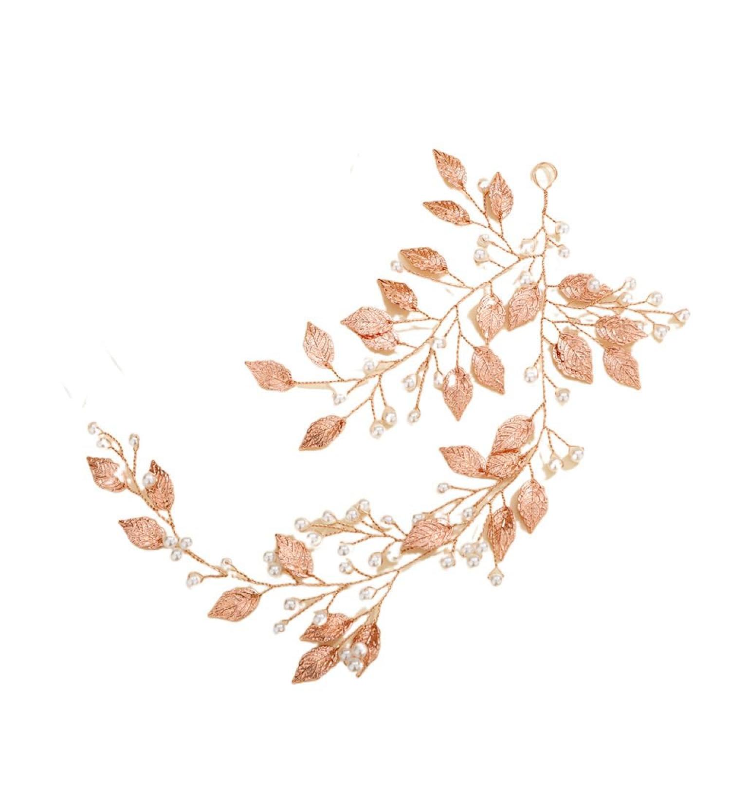 Hanfu Styling Accessory Hanfu Hair Ornaments Vintage Leaves and Floral Bridal Headband Pearl Hair Vine Flower Wedding Hair Accessories - Buy Online on GoSupps.com