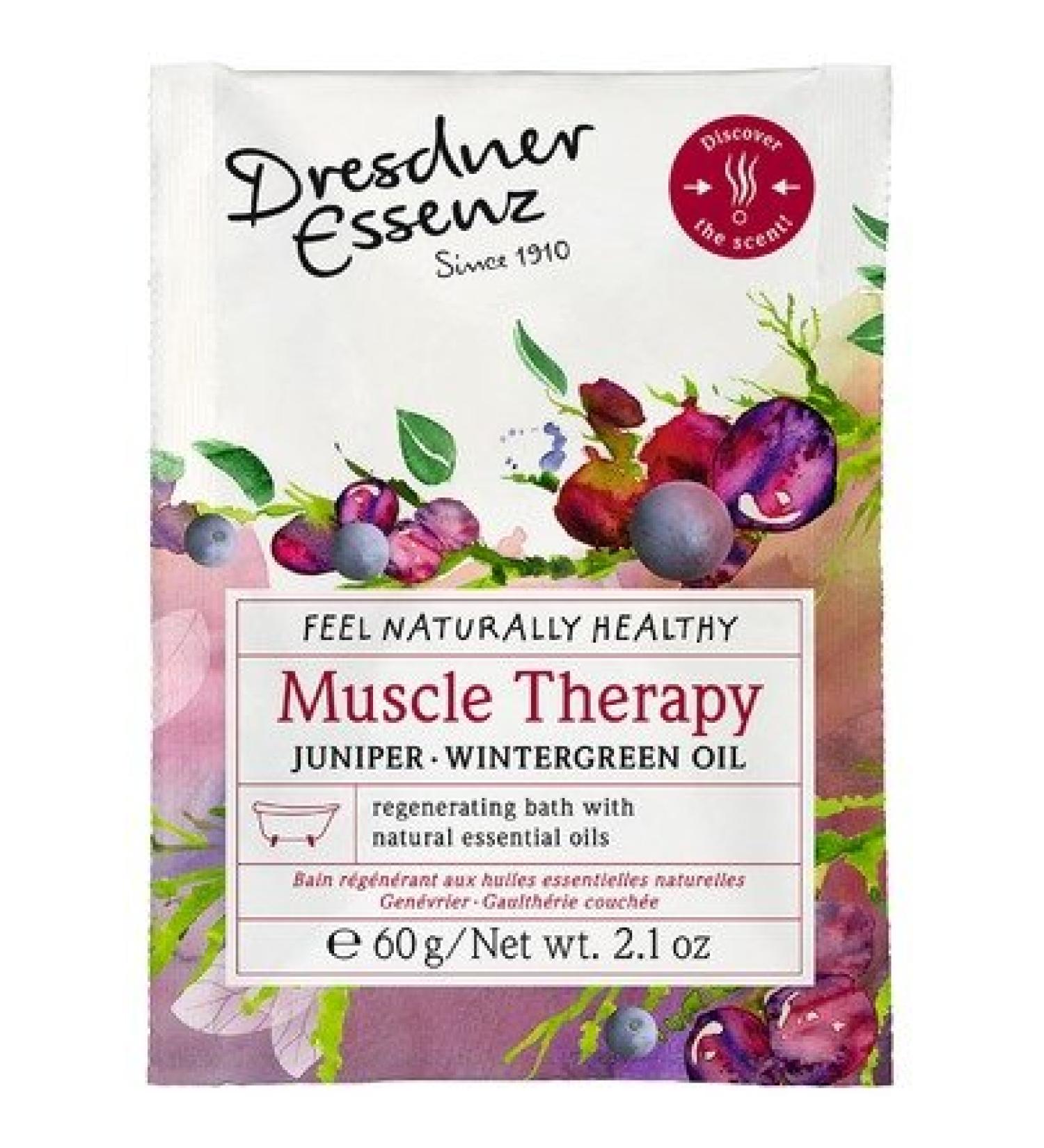 Dresdner Essenz Muscle Therapy Bath With Natural Essential Oils 10 x 60 g Sachets