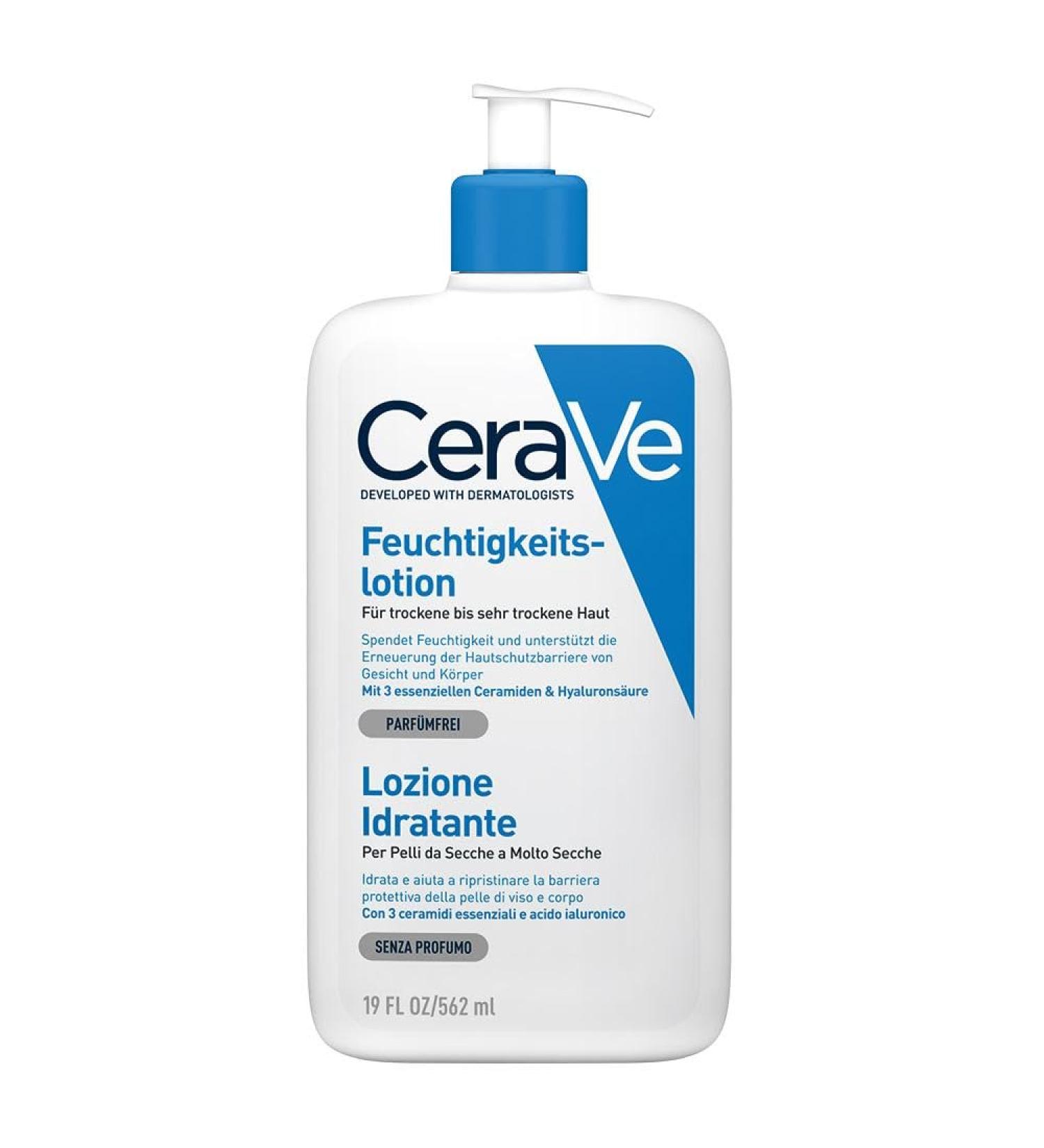 Cerave Moisture Lotion for Body & Face - Hydrating Lotion for Dry Skin with Hyaluronic Acid & Ceramides - 562 ml (1 Pack) - Buy Internationally - Buy Online on GoSupps.com