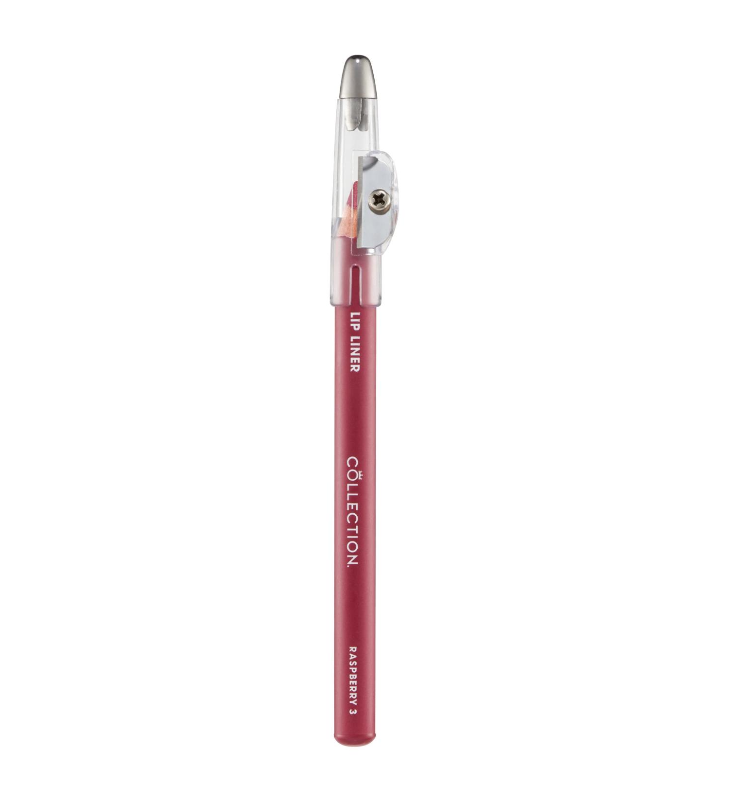 Collection Cosmetics Long-Lasting Lip Liner Pencil - Raspberry | Includes Sharpener - Buy Online on GoSupps.com