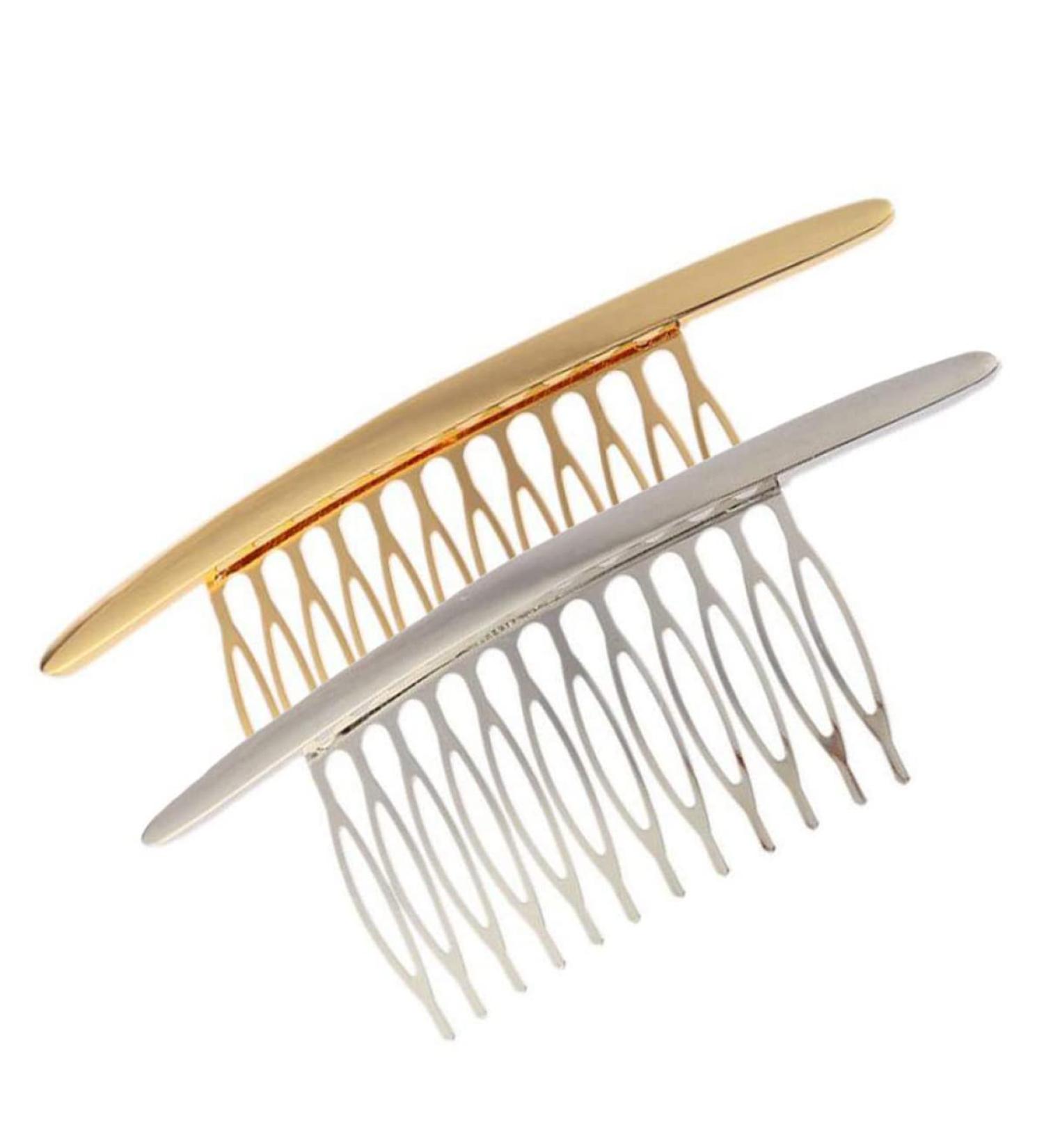LALAFINA Hair Styling Accessories - 2pcs Metal Wire Hair Combs for Bridal Wedding Veil - Assorted Colors - 10.8X4cm - Buy Online on GoSupps.com