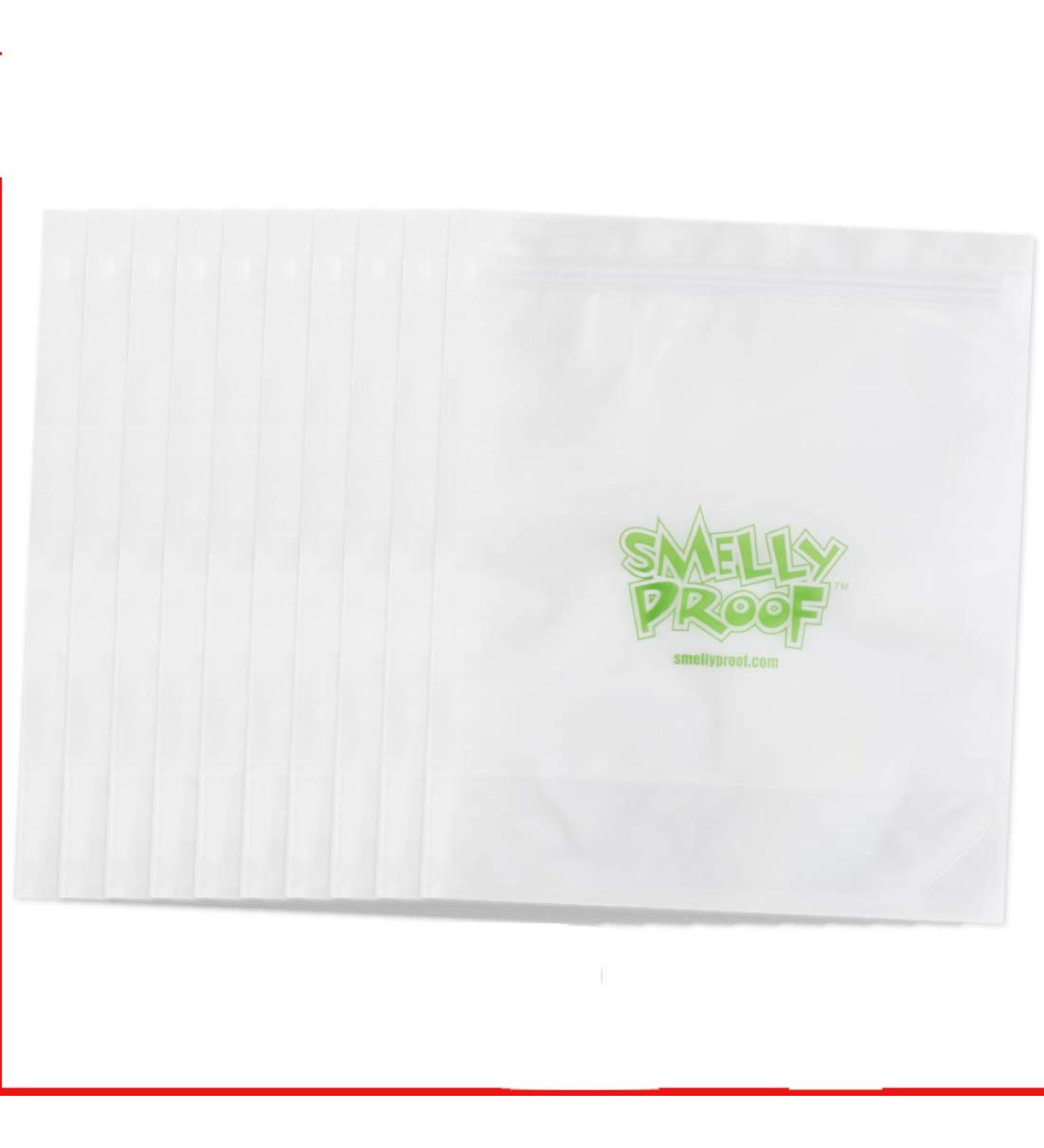 SMELLY PROOF Reusable Clear Stand Up Odor-Proof Storage Bags - Large 8.5 x 10 - 10 Pack - Made in USA - Buy Online on GoSupps.com