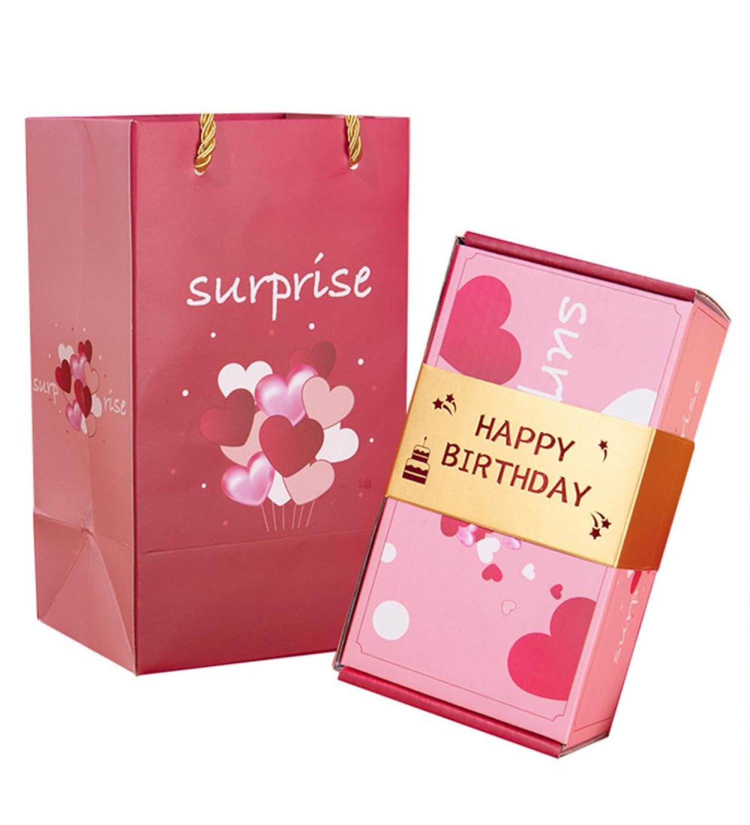 Generic Happy Birthday Surprising Boxes Bouncing Red Envelope Gift Boxes for Family Friend Neighbor Gift 16pcs Bounce Boxes Gift Boxes Gift Bags Pink HAPPY BIRTHDY - Buy Online on GoSupps.com
