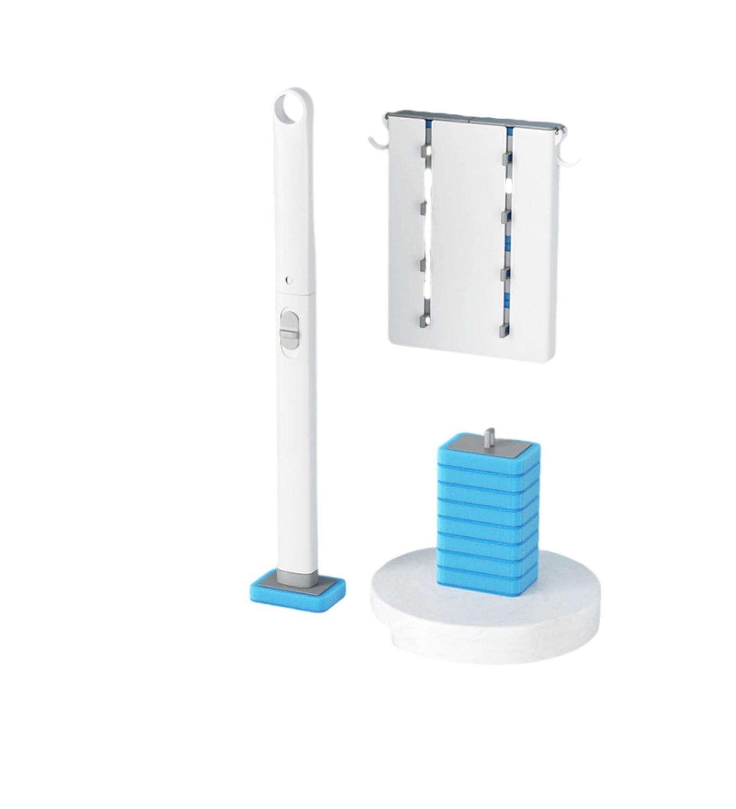 YUKORT Disposable toilet cleaning system with 80 refills wall-mounted storage box for convenient cleaning supplies White One Size 1 count (Pack of 1) White - Buy Online on GoSupps.com