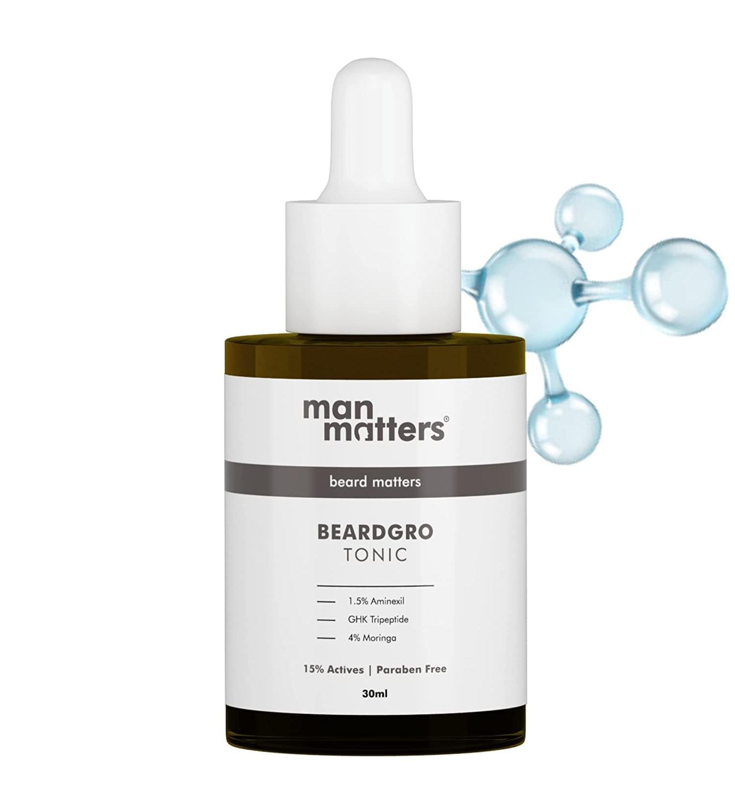  QURA QURA BeardGro Beard Growth Tonic for Men 30ml | 1.5% Aminexil 4% Moringa 4% Goksura & 2% Eyelash Extract | Thicker Beard Growth Softens Beard | Natural and Scientific Formula - Buy Online on GoSupps.com