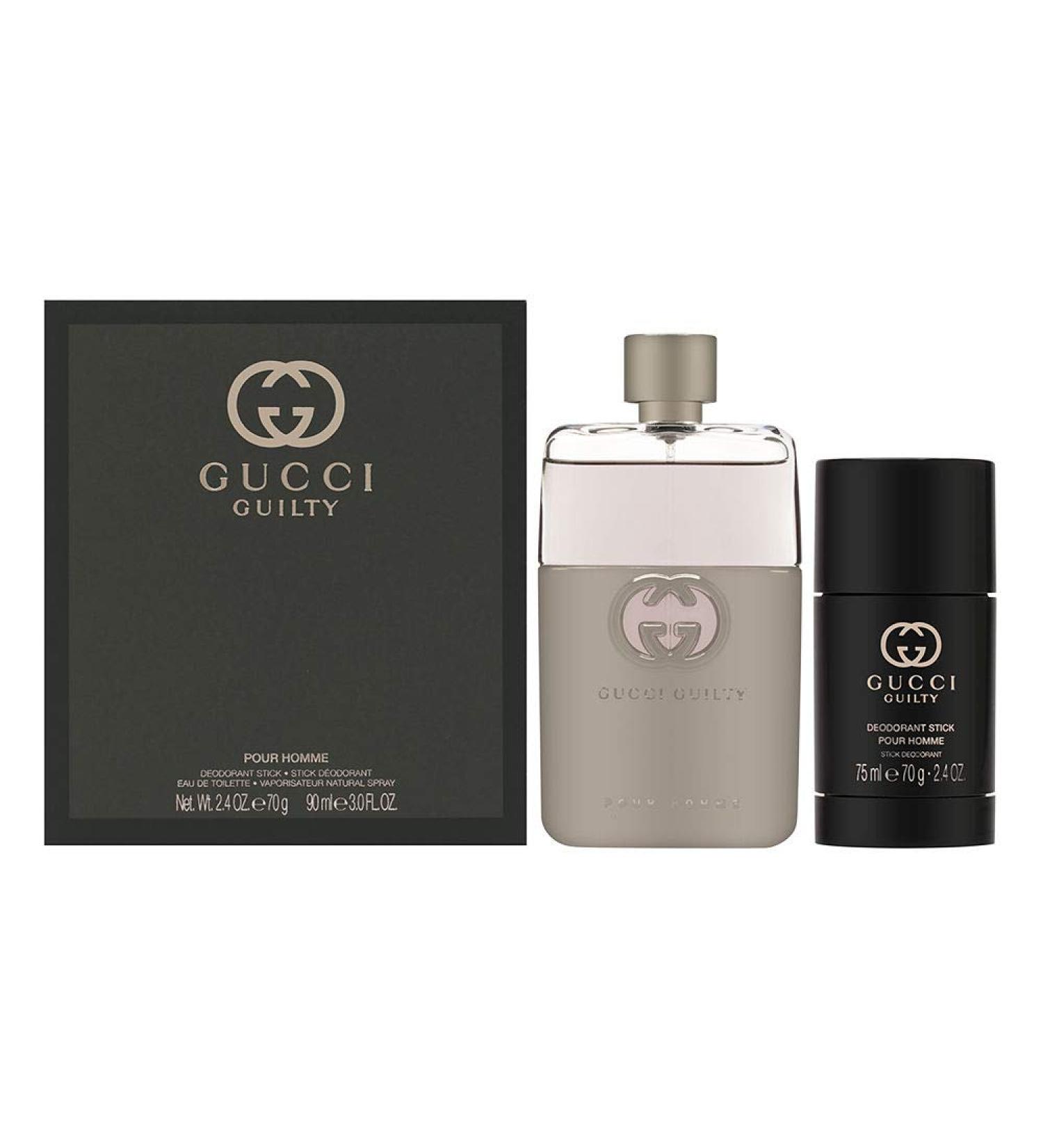 Gucci Guilty for Men By 2 Pc Gift Set (eau De Toilette 3.0 Oz + Deodorant Stick 2.4 Oz) 2count