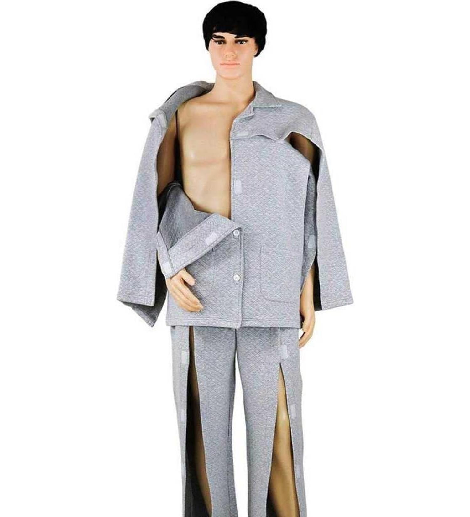 Comfortable Cotton Patient Care Clothes for Postoperative Rehabilitation | Easy Wear for Bedridden Elderly (Large - Buy Online on GoSupps.com