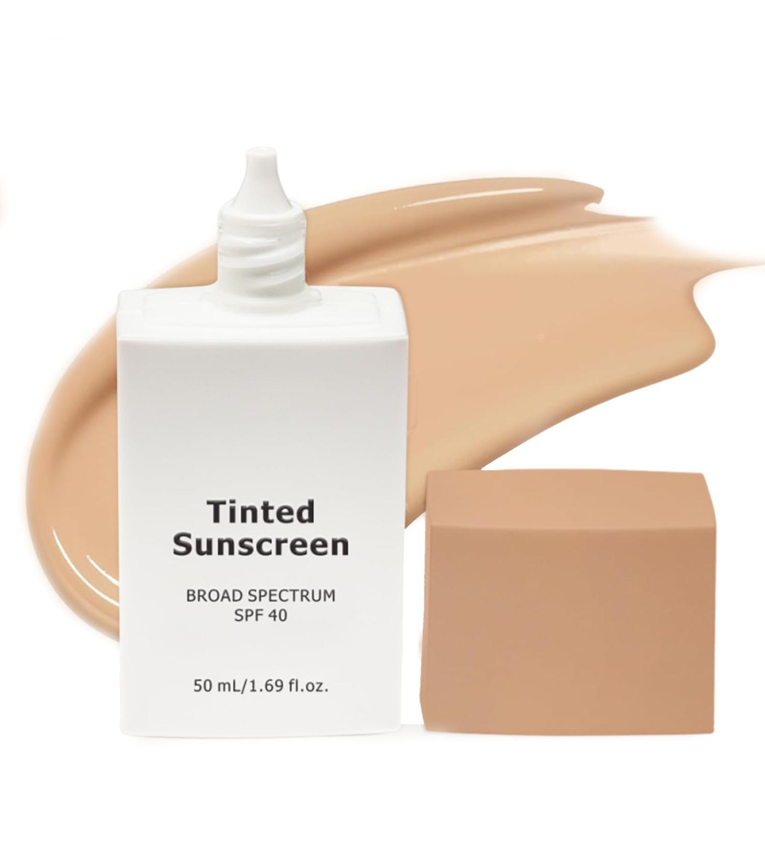  MEITREND Facial Sunscreen - Tinted Sunscreen - SPF 40 - Sun Protection for Sensitive Skin - Tone-up Sunscreen - Natural Coverage and Makeup Primer - UV Protection - Non-greasy - Buy Online on GoSupps.com