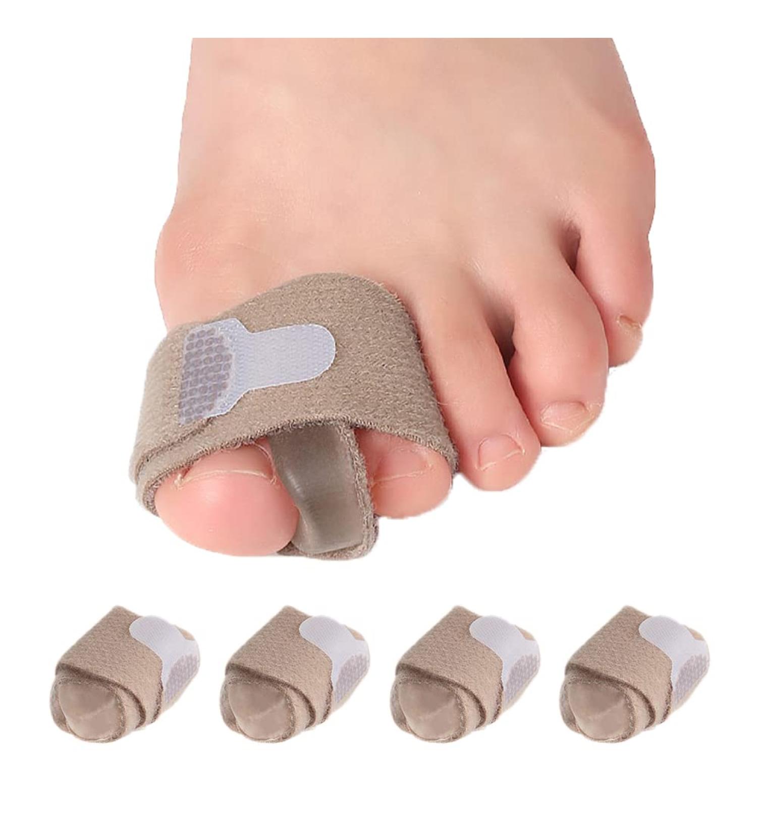 Toe Separators Wraps (4 Pcs)  Adjustable Bunion Corrector Pad with Soft Gel Cushions for Foot Pain Relief  Toe Spacers Splint for Bunion  Overlapping Toes  Broken Toe  Hammer Toe  Crooked Toes - Buy Online on GoSupps.com