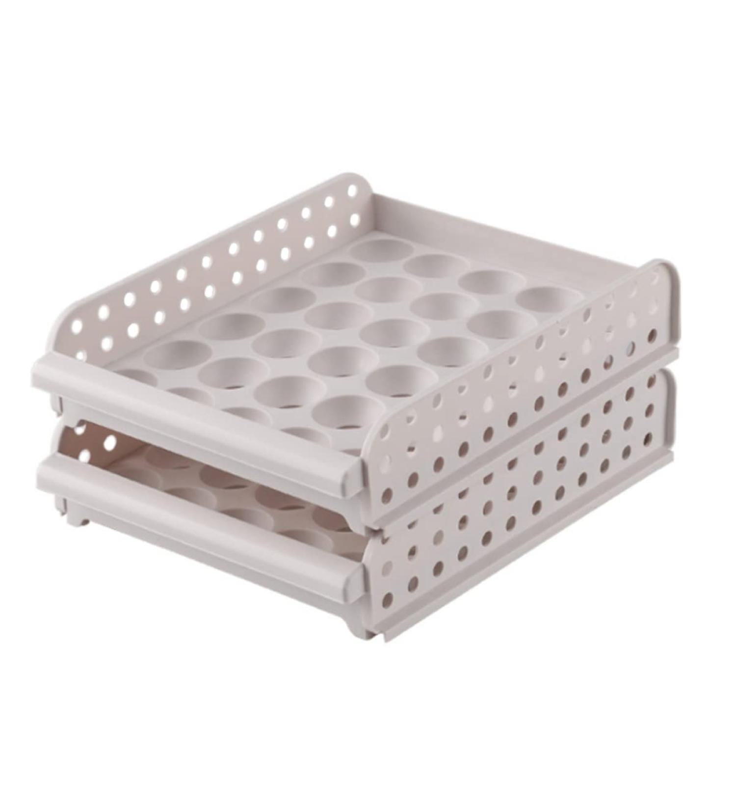 Artibetter Serving Tray Containers Storage Box 1pc - out Egg Box Double- layer Stable Household Egg Holder Egg Storage Box Egg Container Flat Storage Stackable - Buy Online on GoSupps.com