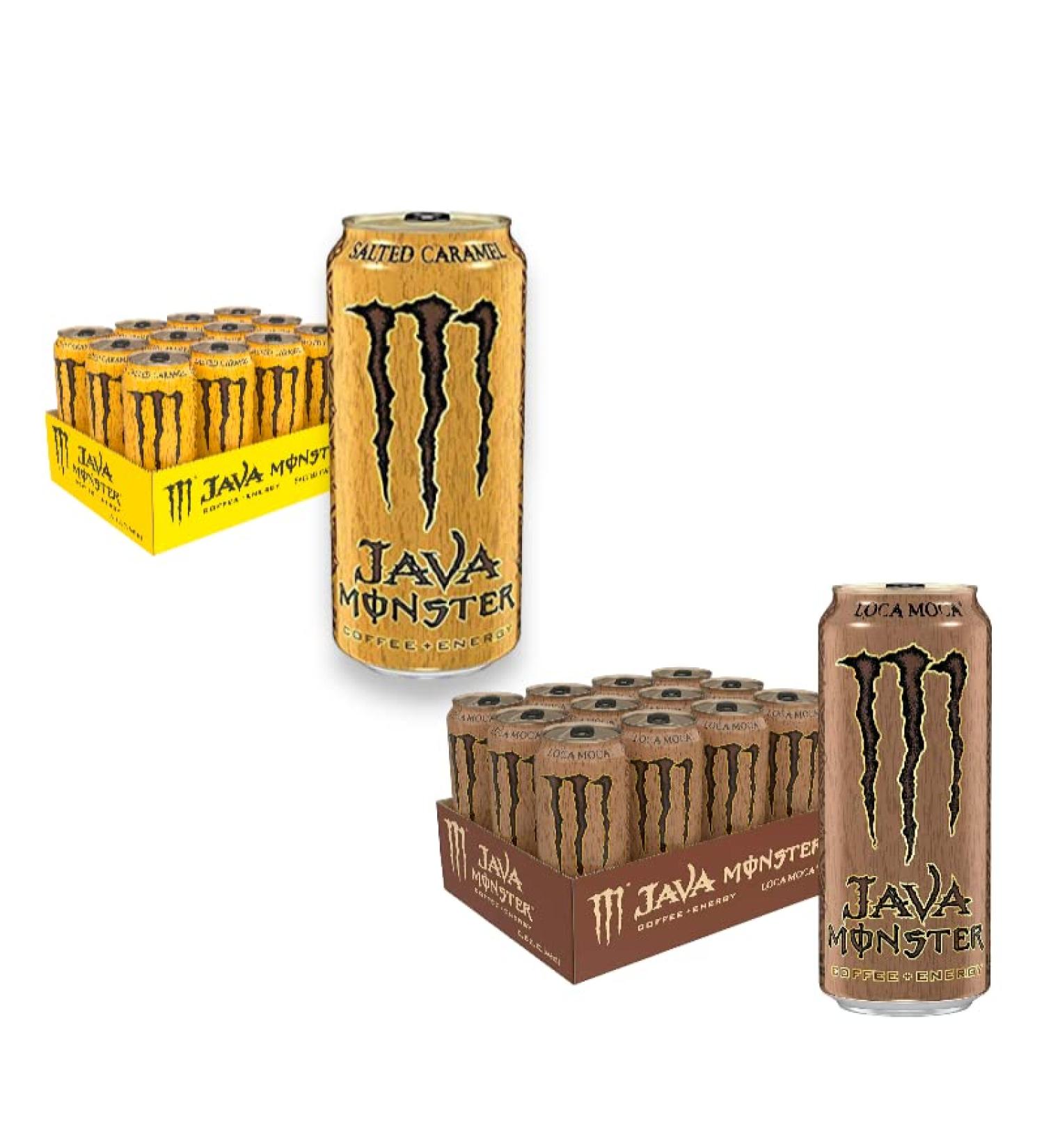  Bier Monster Energy Java Mix - 12 x Loca Moca + 12 x Caramel Salted + Energy 443ml - Buy Online on GoSupps.com