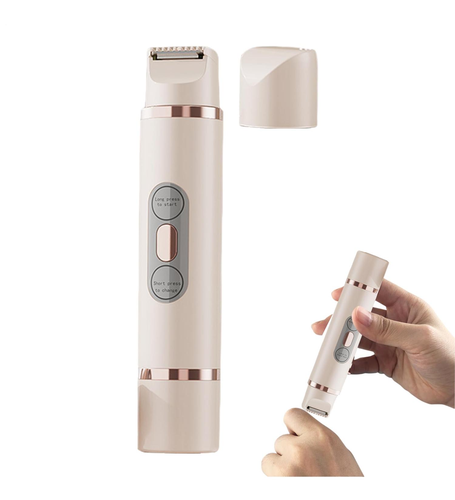 Rasoir lectrique Pour Femme | pilateur Pour Zone Bikini | Double T te Visage & Maillot pour L vre Menton Zone Intime pilateur Aisselles Portable Beige - Buy Online on GoSupps.com