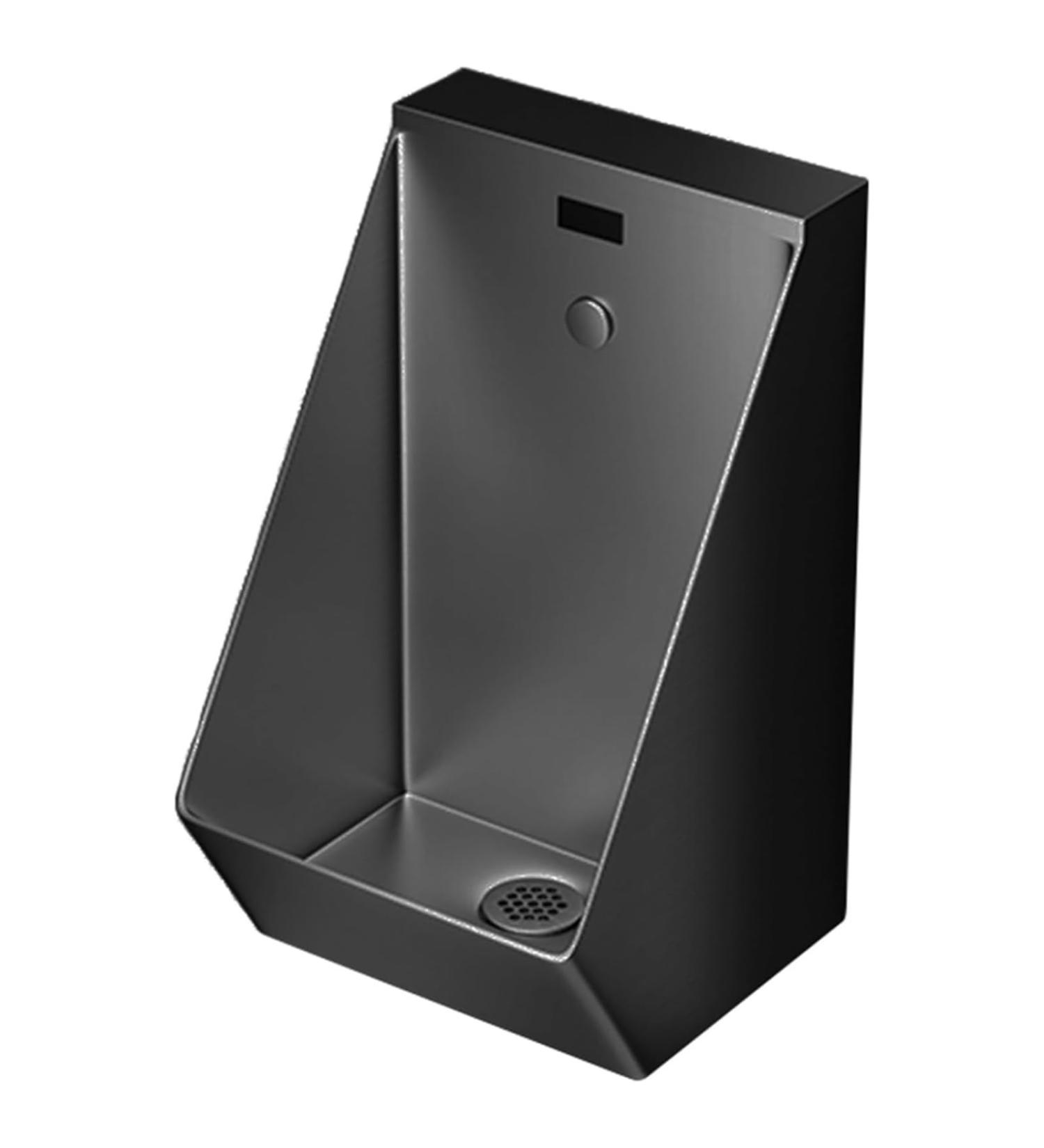 Wall Mounted Sensor Urinal 304 Stainless Steel Urinal Men's Flushing Urinal Ommercial Men's Adult Urinal Bathroom Toilet for Bathrooms Hotels Shopping(Black) - Buy Online on GoSupps.com