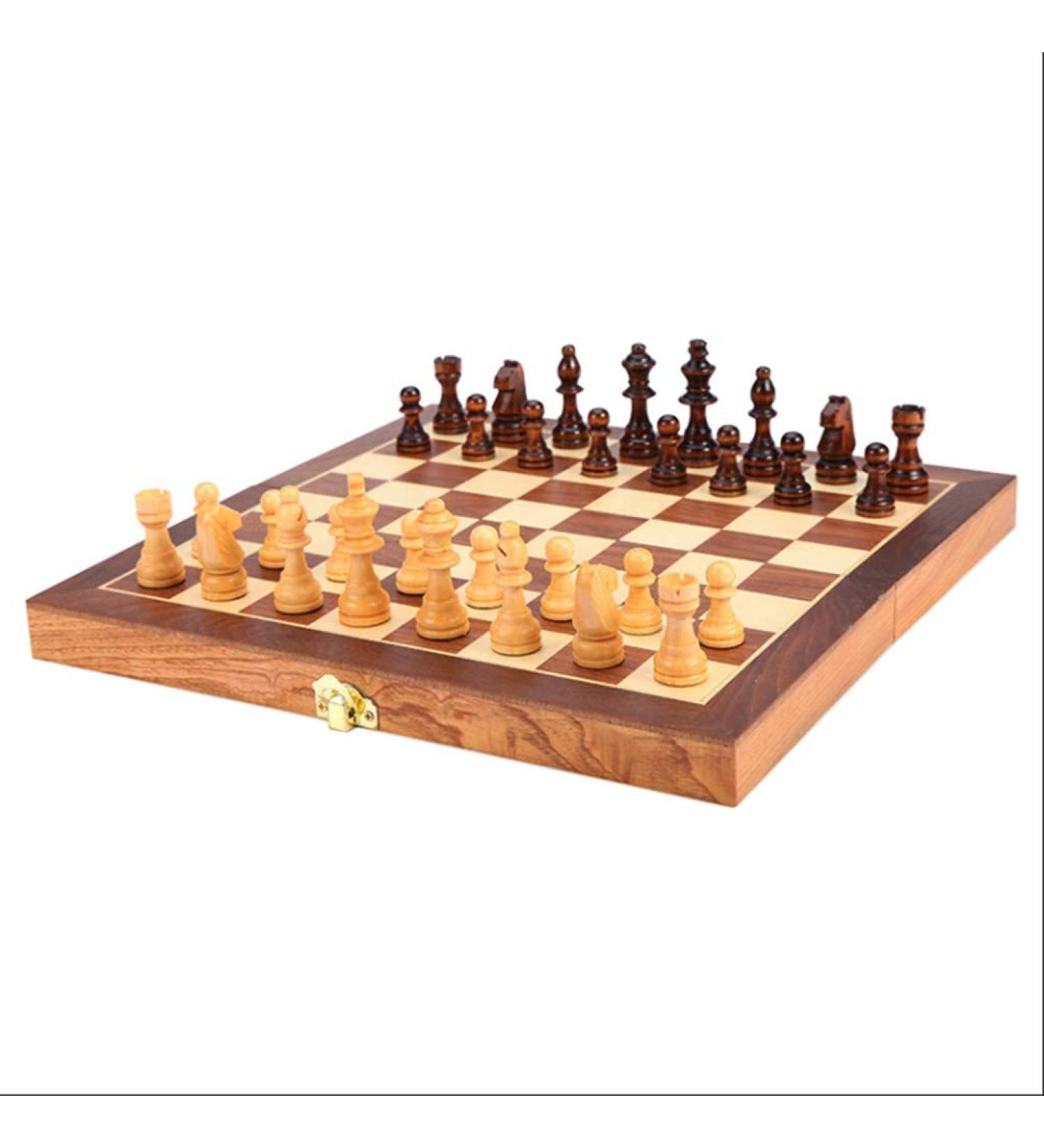 Wooden Magnetic Chess Set Wooden Set with Folding Wooden Chessboard Chess Set (Size : Xl-39cm) (XL) - Buy Online on GoSupps.com