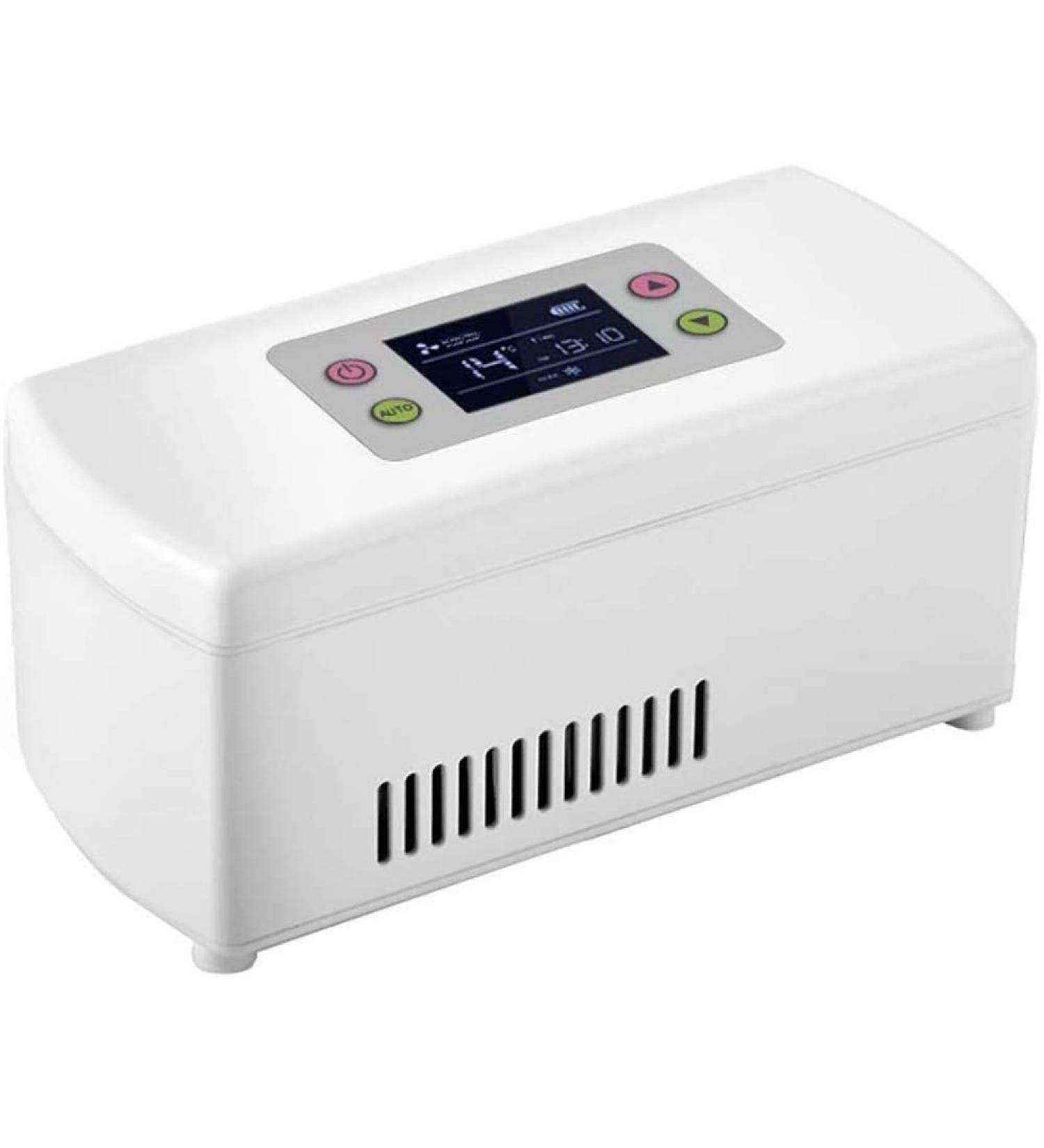 Insulin Cooler Intelligent Constant Temperature Rapid Cooling Insulin Refrigerator Portable 2-8 C Insulin Cooler USB Mini Fridge 207X94X91mm with Battery - Buy Online on GoSupps.com