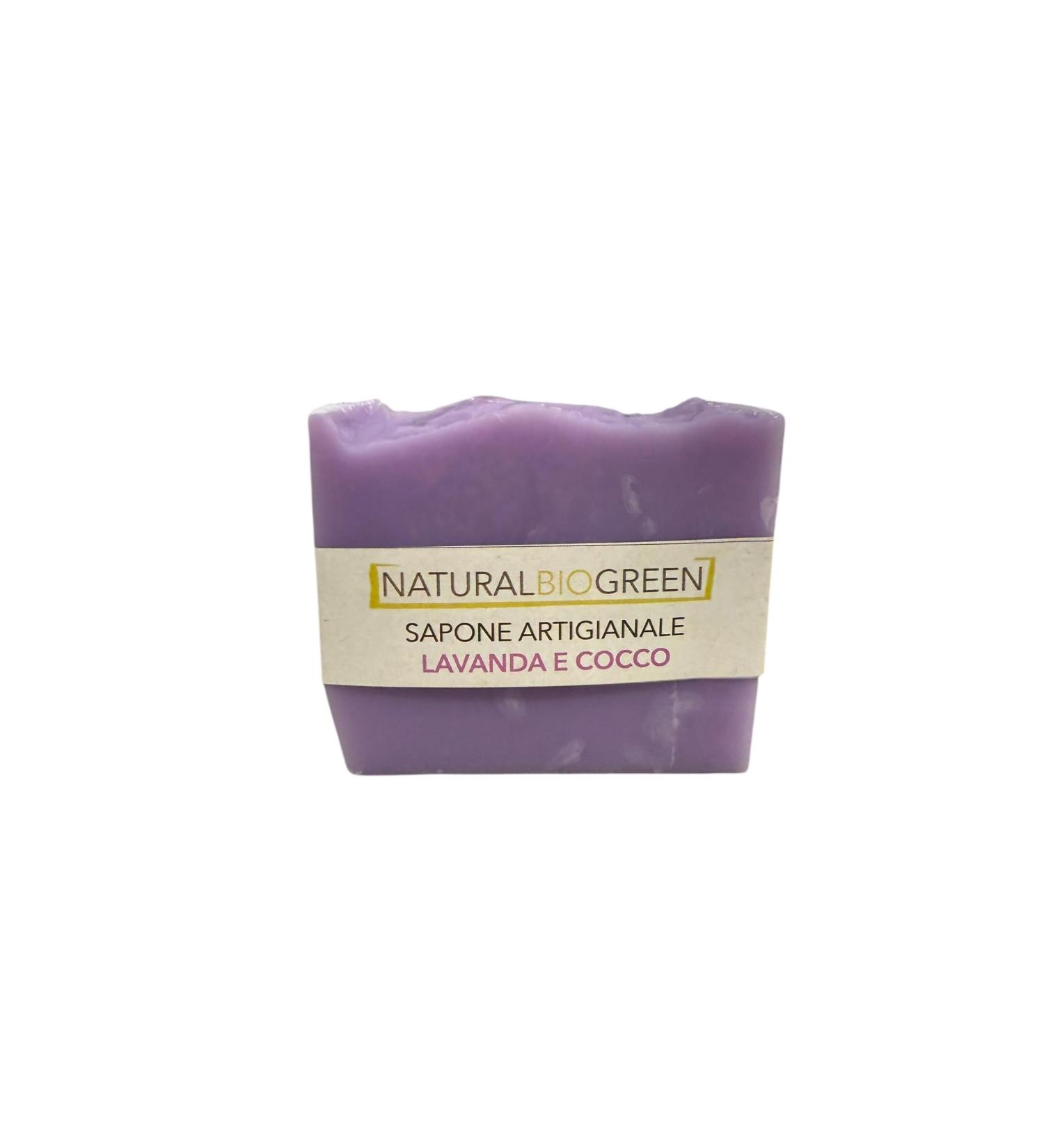 Naturalbiogreen Handmade lavender and coconut scented soap 100g