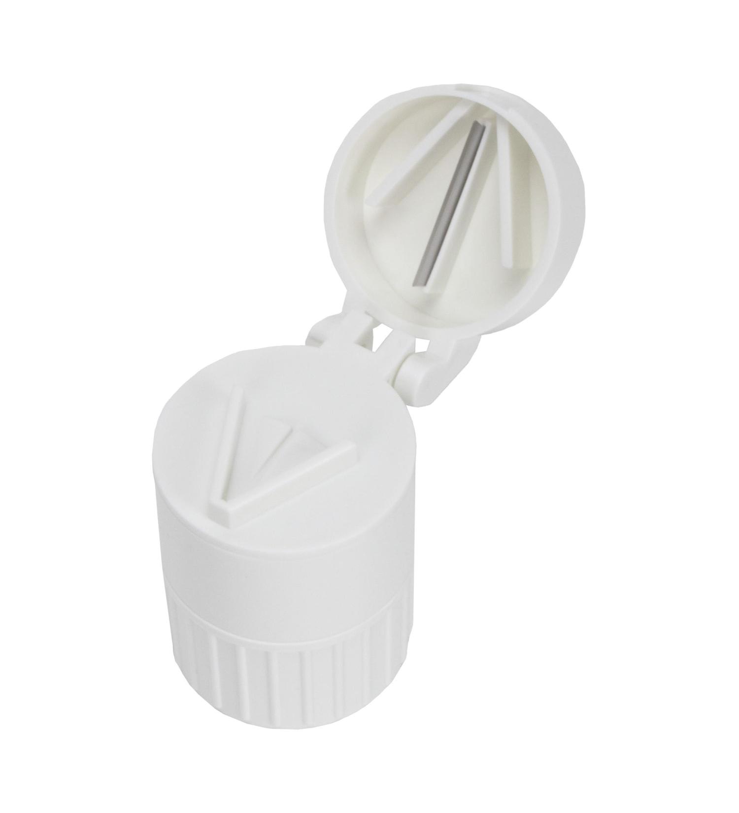 3-in-1 Pill Cutter Splitter & Crusher with Twin Compartment Storage - Heavy Duty Ideal for Medicine & Vitamins - Buy Online on GoSupps.com