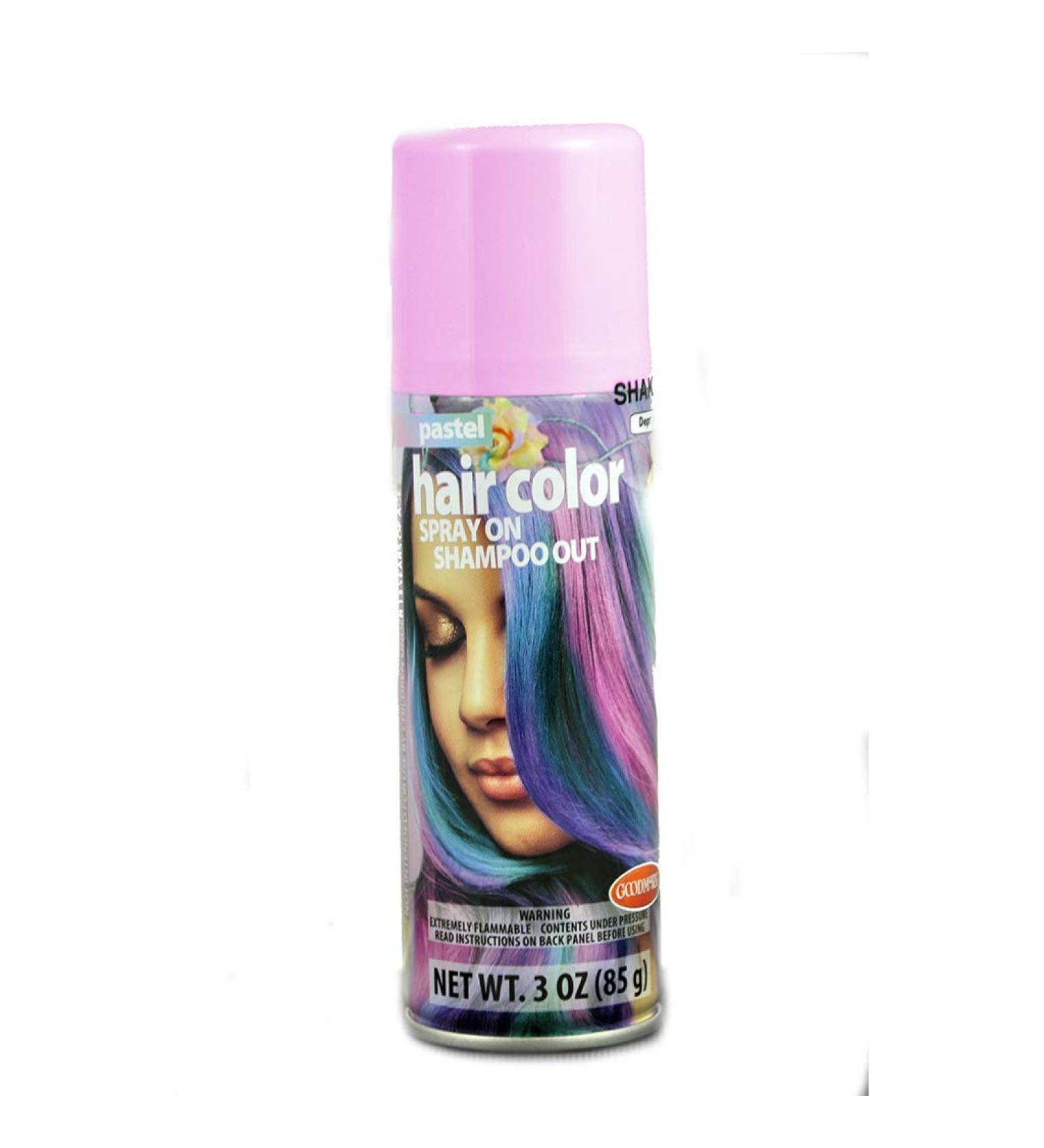 Temporary Hair Color Goodmark Halloween Pastel | Non Permanent and Semi Hair Dye | Spray on Punky Colour of Pink| Boys and Girls Enjoy This Hair Product for Fun Stuffs | Easy to Remove with Shampoo