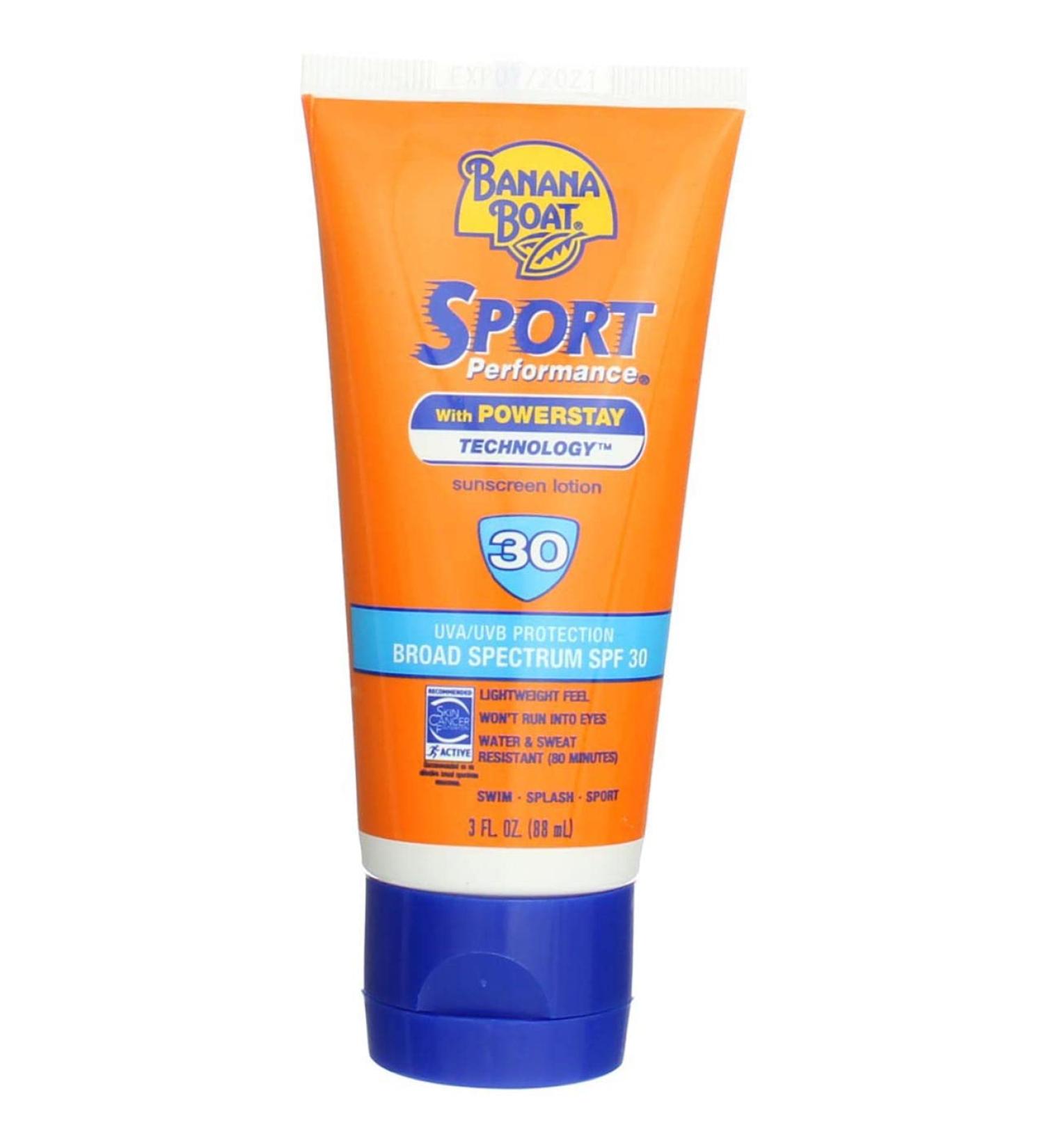 Buy Banana Boat Sport Performance Sunscreen Lotion Travel Size SPF 30 - 3 Oz | Best International Shipping - Buy Online on GoSupps.com