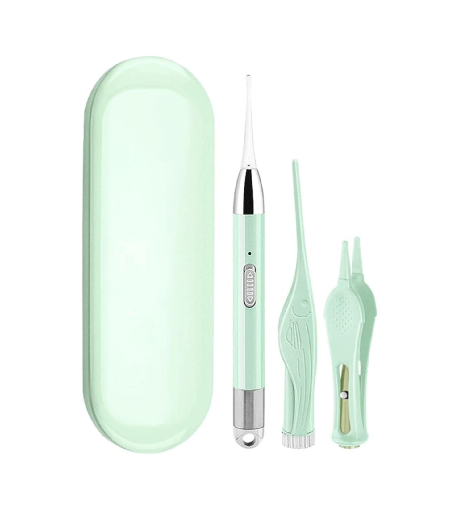 SSWERWEQ Ear wax removal tool Ear Picks Ear Wax Removal Tools With LED Light Ear Spoon Digger Tweezers Nose Cleaning Pick Nipper (Color : Green) - Buy Online on GoSupps.com
