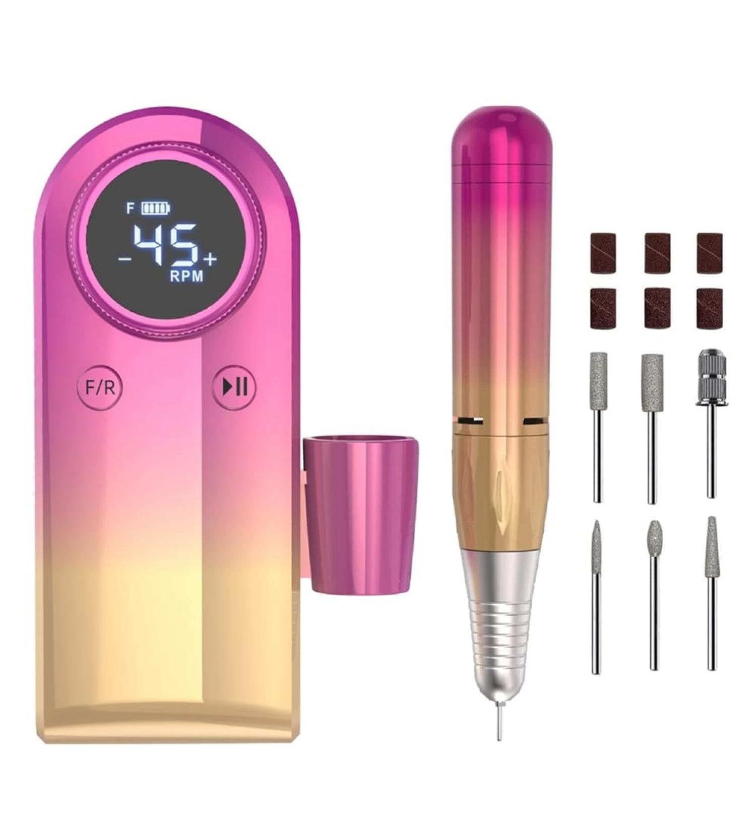 Echwave Electric Nail Drill for Gel Nail Acrylic Manicure Pedicure Polishing Shape Tools for Living Room Use Multifunction Durable A Gradient Gold - Buy Online on GoSupps.com