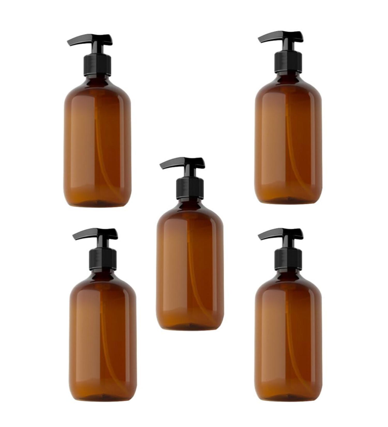 FRCOLOR 10 Pcs Lotion Press Bottle Hand Wash Dispenser Lotion Dispensers 500ml Dispenser Bottle Pump Plastic Lotion Bottle Liquid Dispenser Emulsion Bottles Filling Bottled The Pet Travel Brownx2pcs 19.5x6.4cmx2pcs