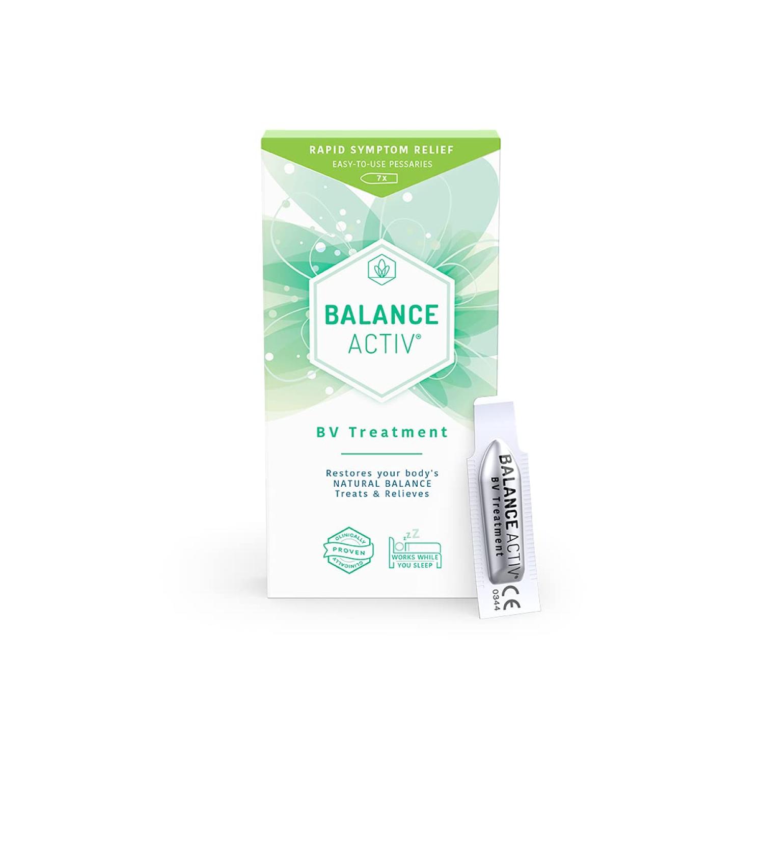 Balance Activ Pessaries for Bacterial Vaginosis Relief | Natural Treatment for Odour & Discomfort | 1 Pack, 7 Count - Buy Online on GoSupps.com