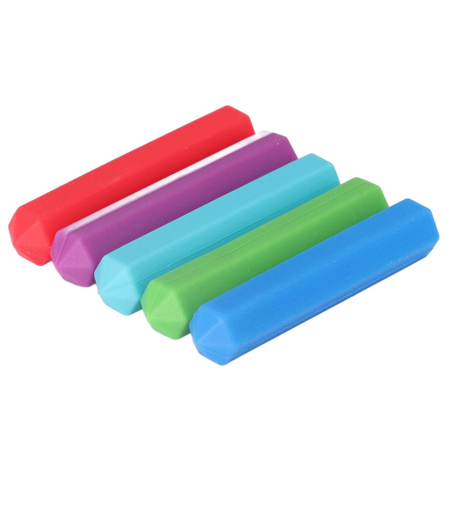 5-Pack Multi-Colored Silicone Baby Bite Rings - Soft Durable Safe & Easy to Clean - Buy Online on GoSupps.com