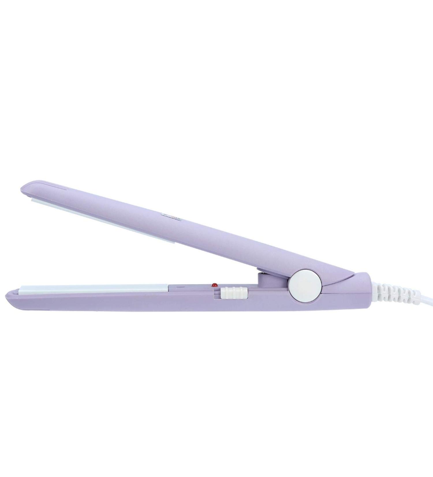 Mini Hair Straightener & Curler | 2 in 1 Ceramic Tourmaline Flat Iron - 4 Colors for All Hair Types - Buy Online on GoSupps.com