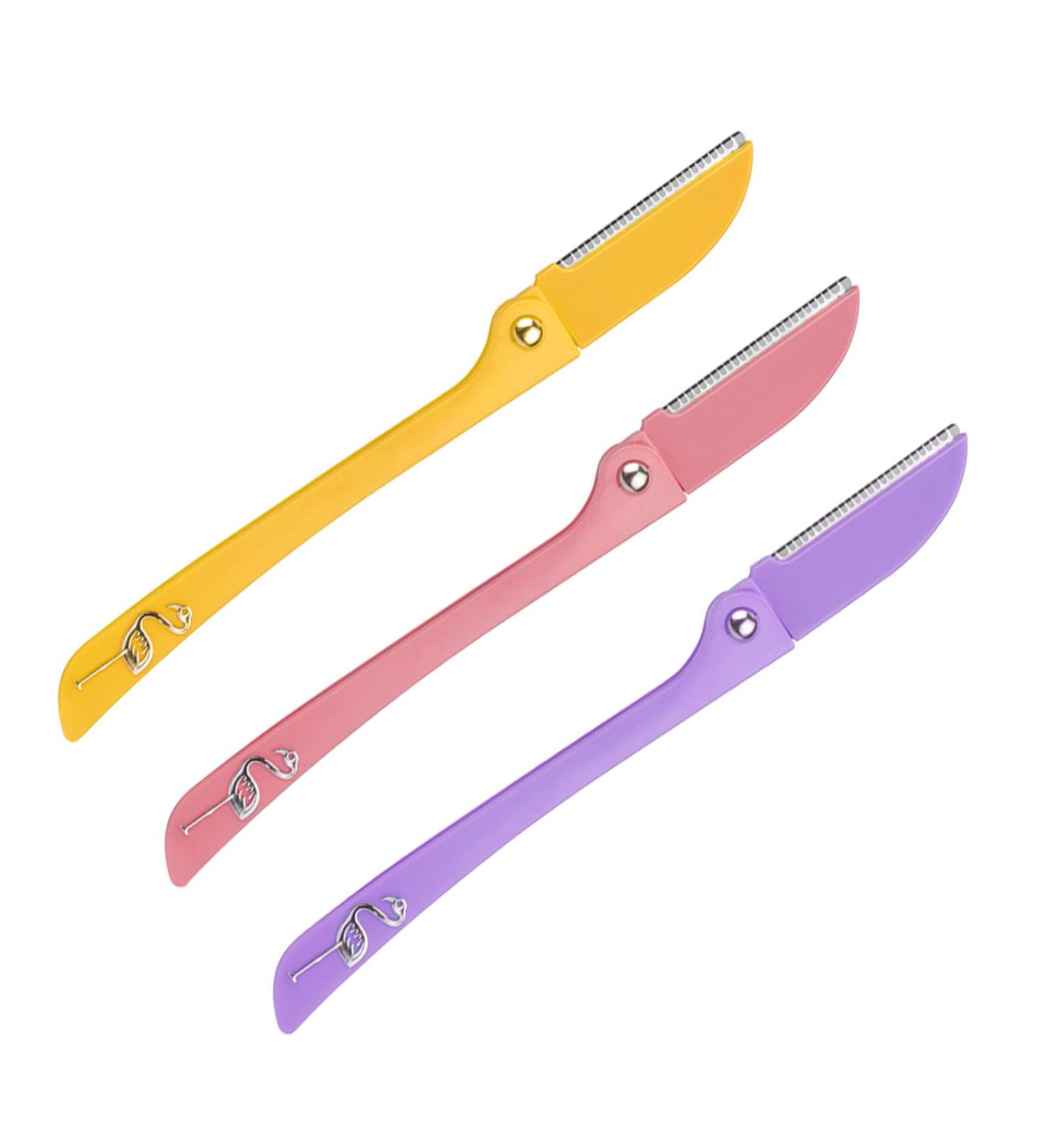 Eyebrow Razor 3 Pack | Foldable Multipurpose Razors for Women & Men | Perfect for Facial Hair Removal - Buy Online on GoSupps.com