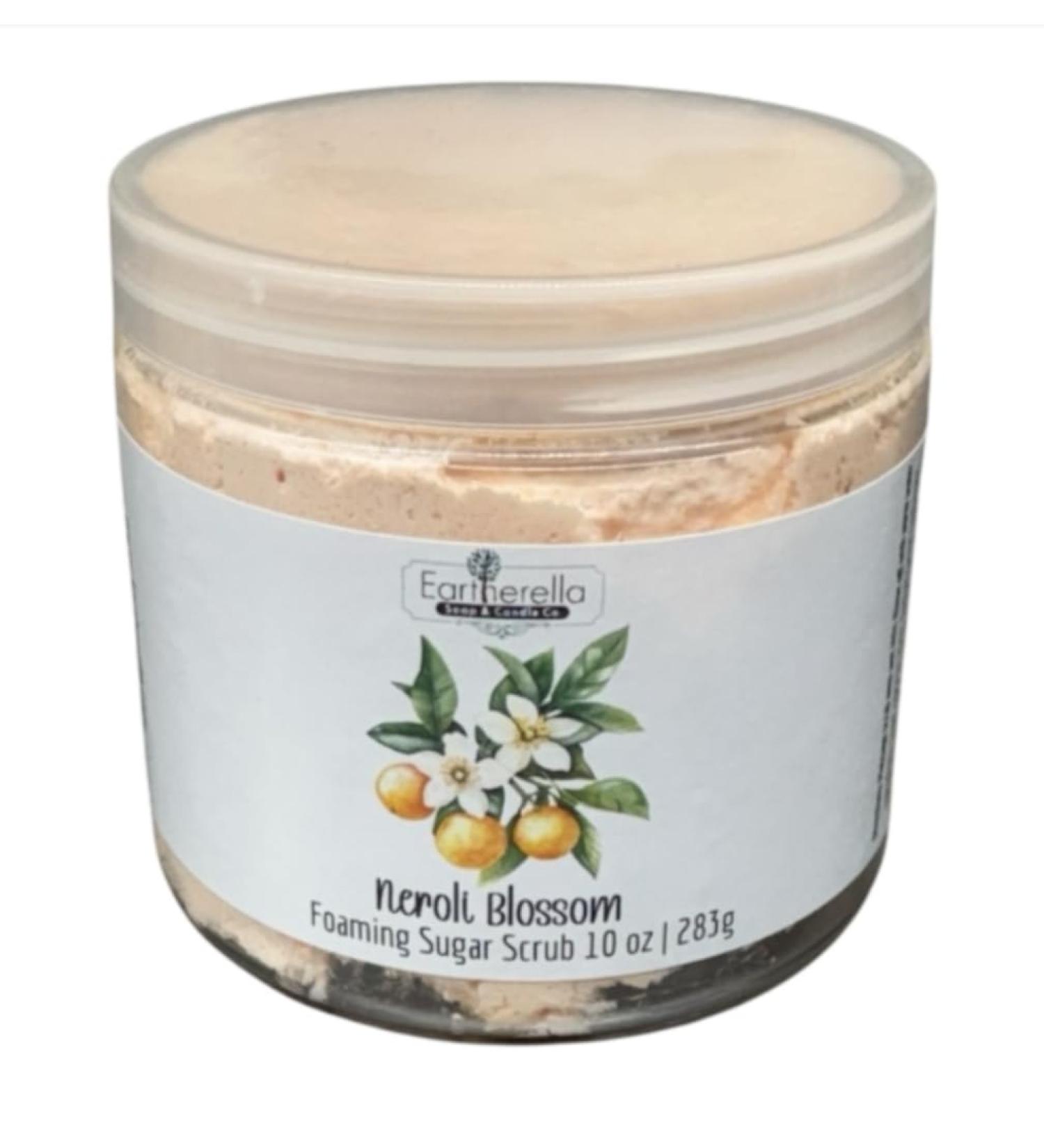 NEROLI BLOSSOM Exfoliating Foaming Sugar Body Scrub 10 oz jar