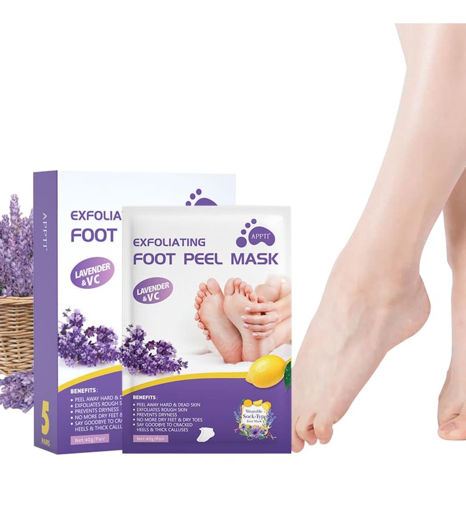 5 Pair Foot Mask - Intensive Peeling & Moisturizing Socks for Dry & Cracked Feet | Foot Spa Treatment for Men & Women - Buy Online on GoSupps.com