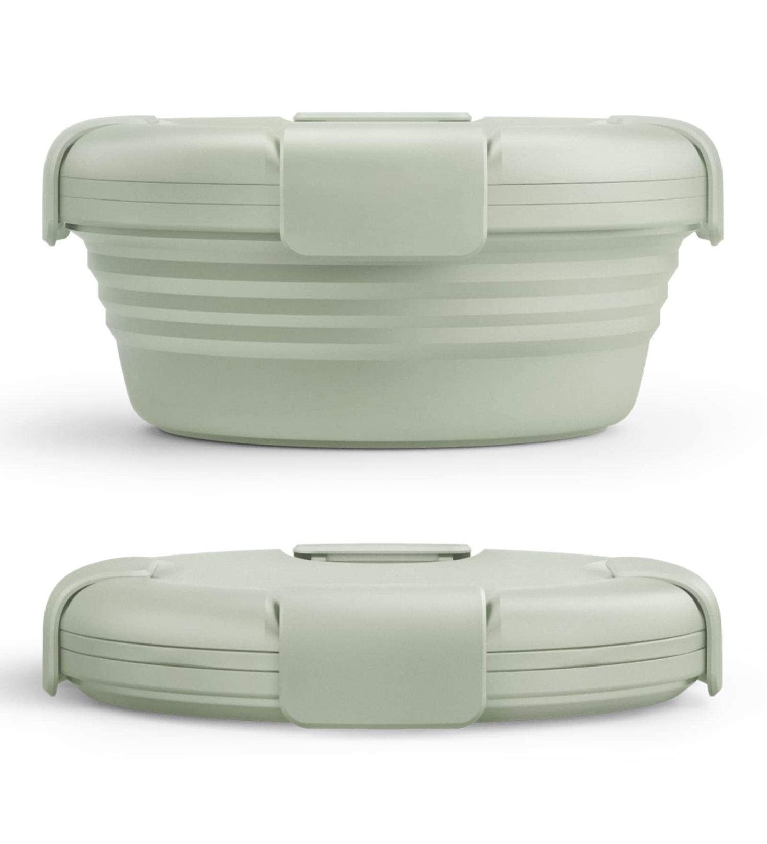 STOJO Collapsible Bowl - Sage Green 36oz | Reusable Silicone Bowl for Travel, Meal Prep, Camping | Microwave & Dishwasher Safe - Buy Online on GoSupps.com